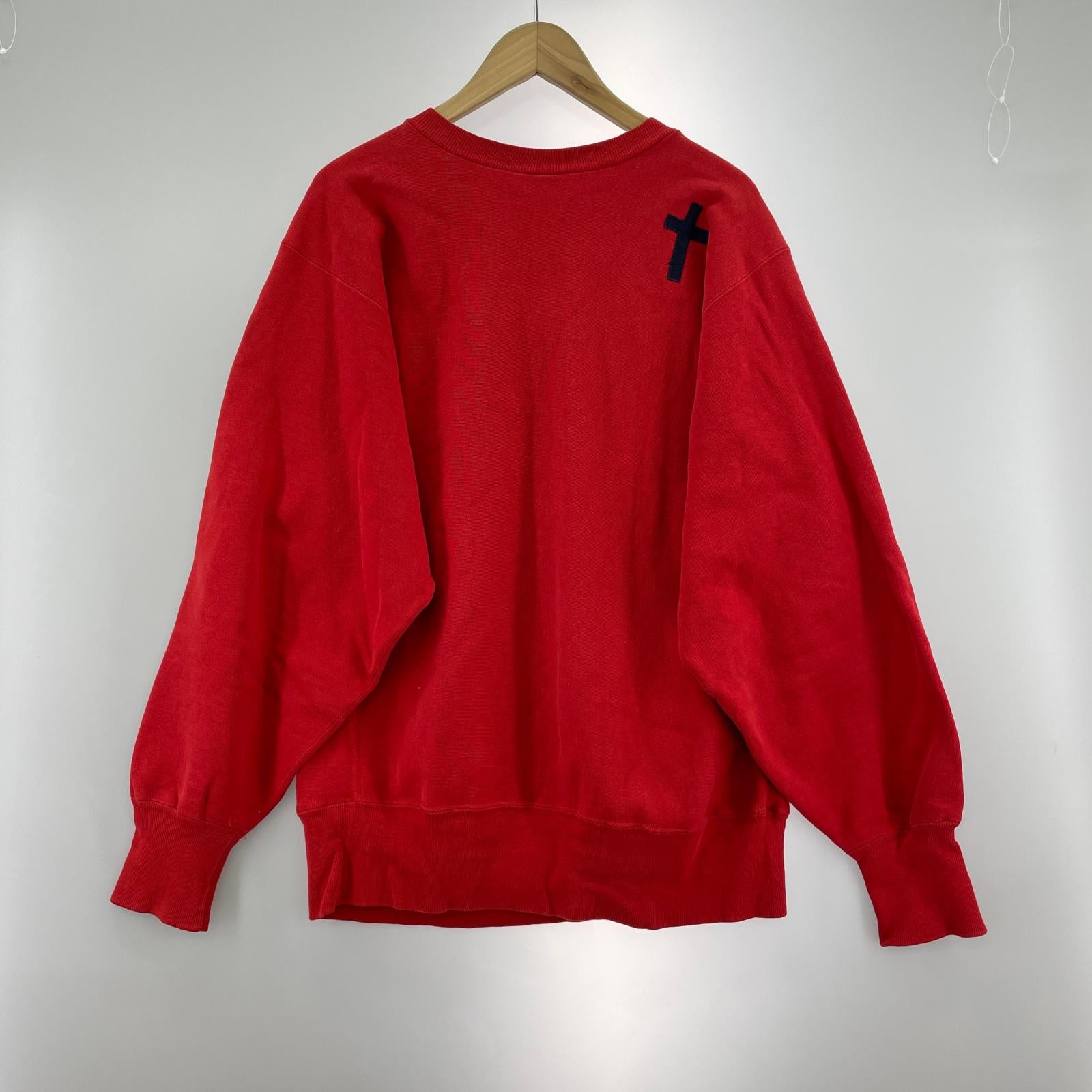 スウェット REVERSE WEAVE 刺繍タグ90s 赤 XL レッド