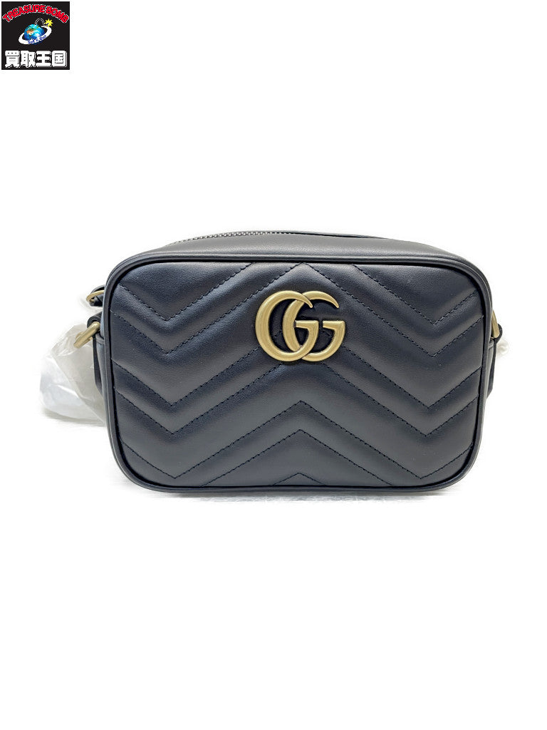 GUCCI GGマーモント ショルダーバッグ 448065 ブラック