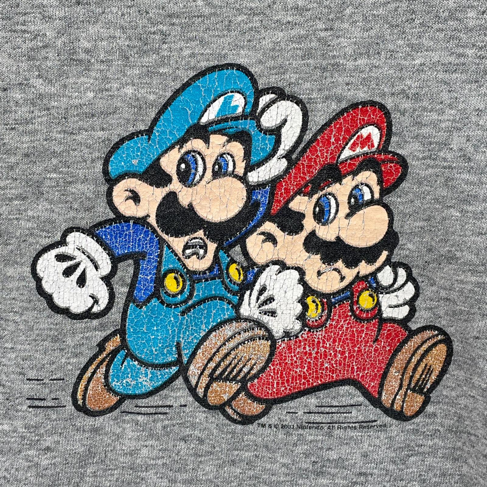半袖Ｔシャツ 00s ''マリオ&ルイージ&ボム兵'' Tee M GRY M グレー
