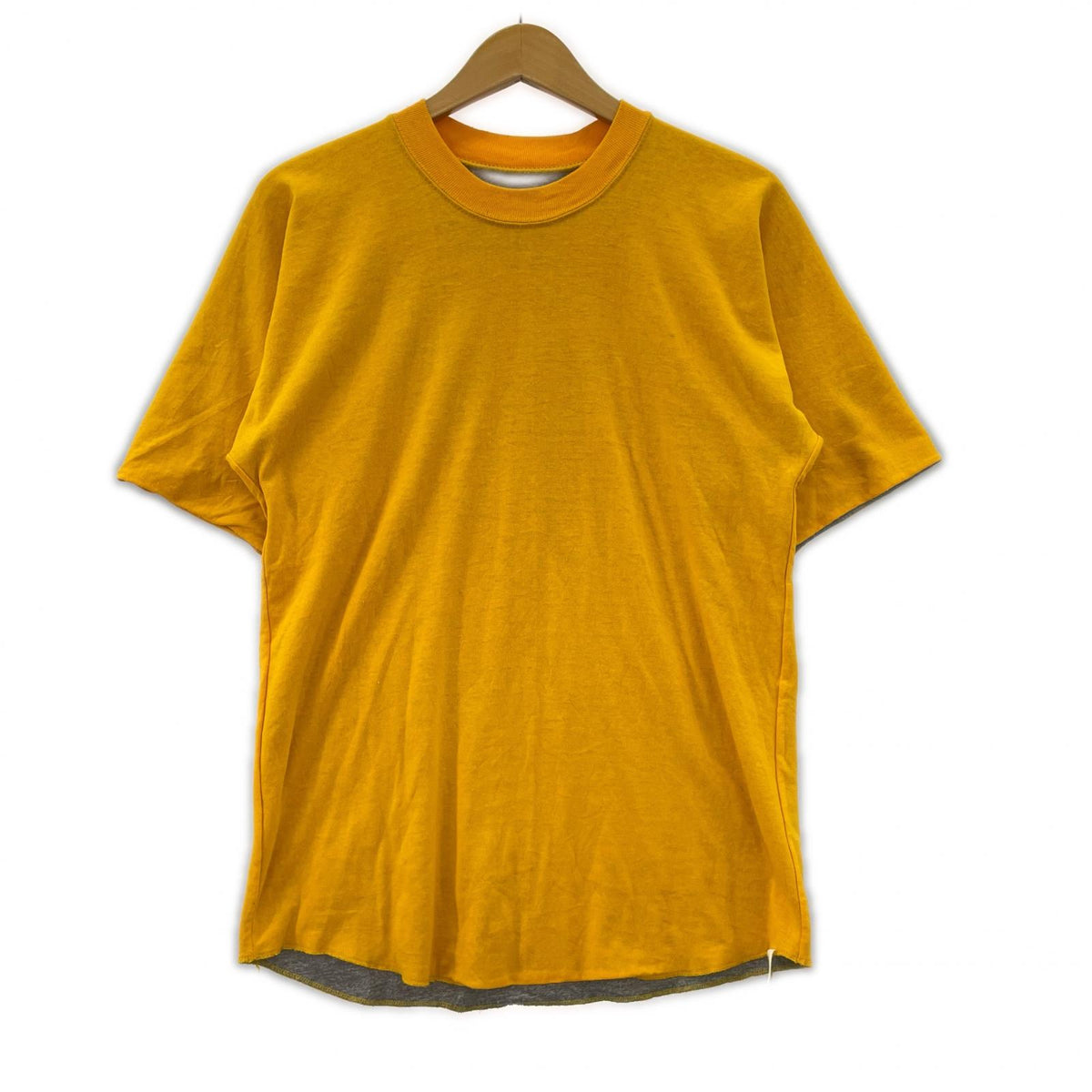 半袖Ｔシャツ RUSSEL ATHLETIC 80s 金タグ リバーシブル S/STee 黄×グレー (M) M
