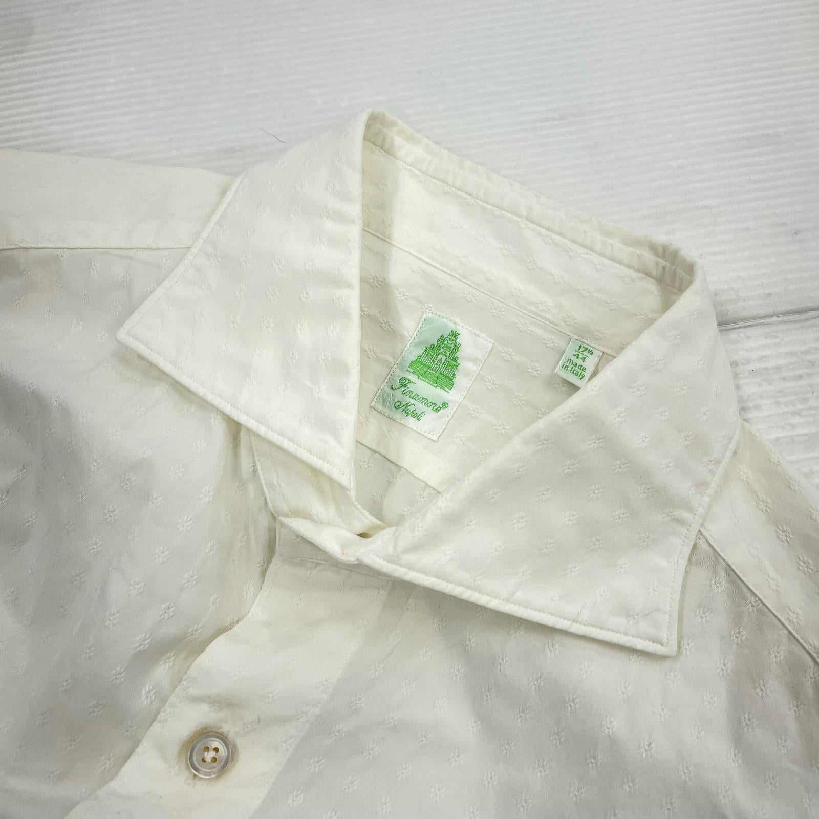 長袖シャツ Finamore イタリア製 白 (44) 44 ホワイト