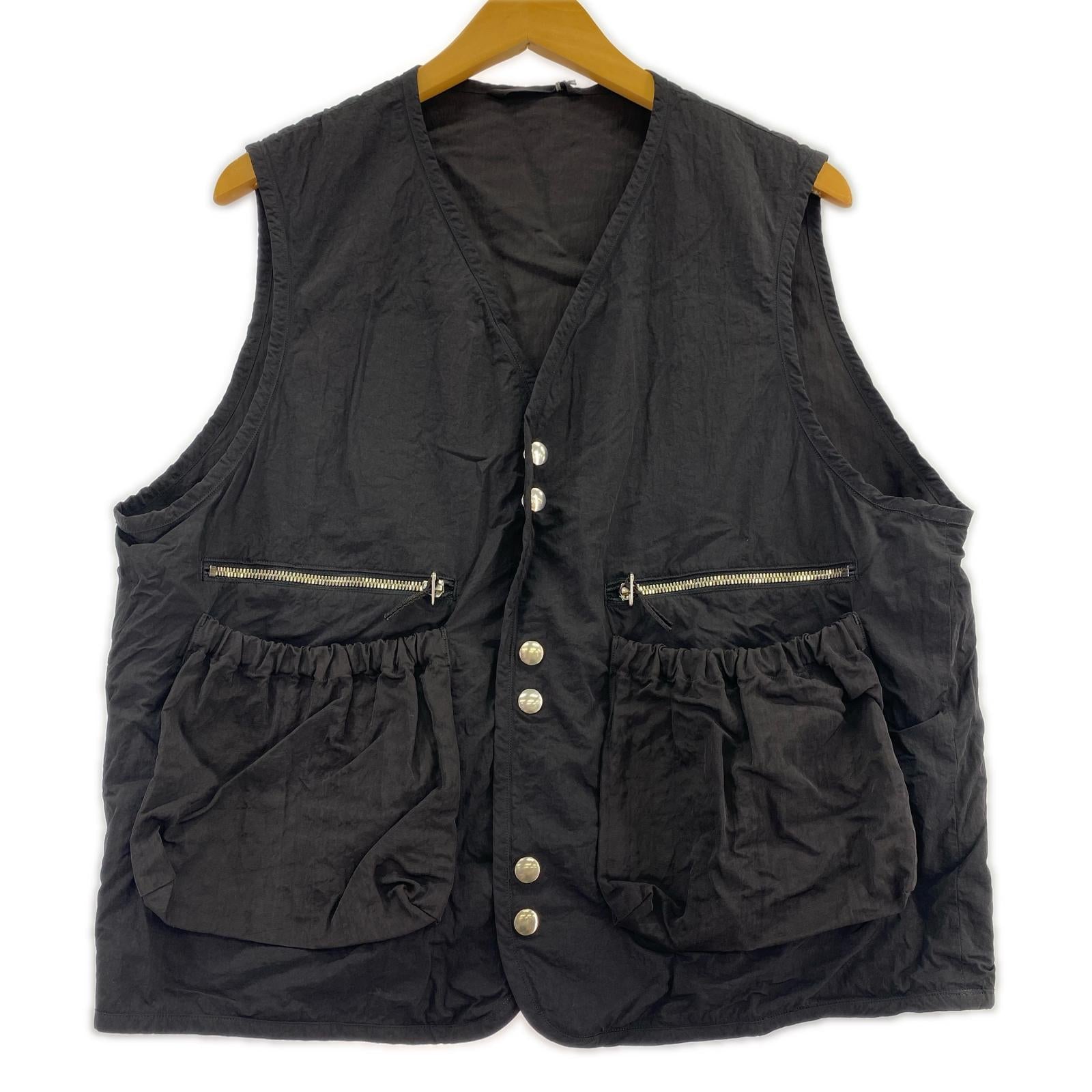 長袖シャツ THE NULABEL ナイロンベスト 黒 (M) M ブラック