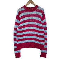 ニット コットンボーダーニット PNK/BLU S S