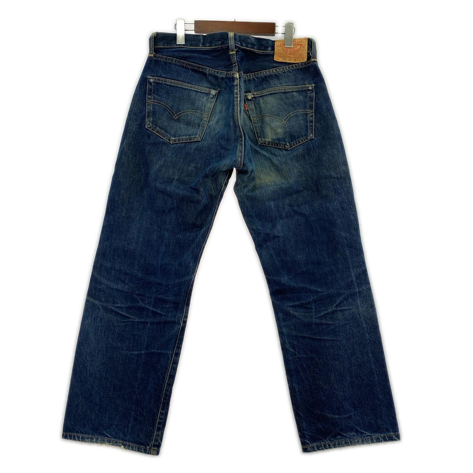 デニムパンツ 90s 復刻 501XX USA製 W34 L36 34 ブルー