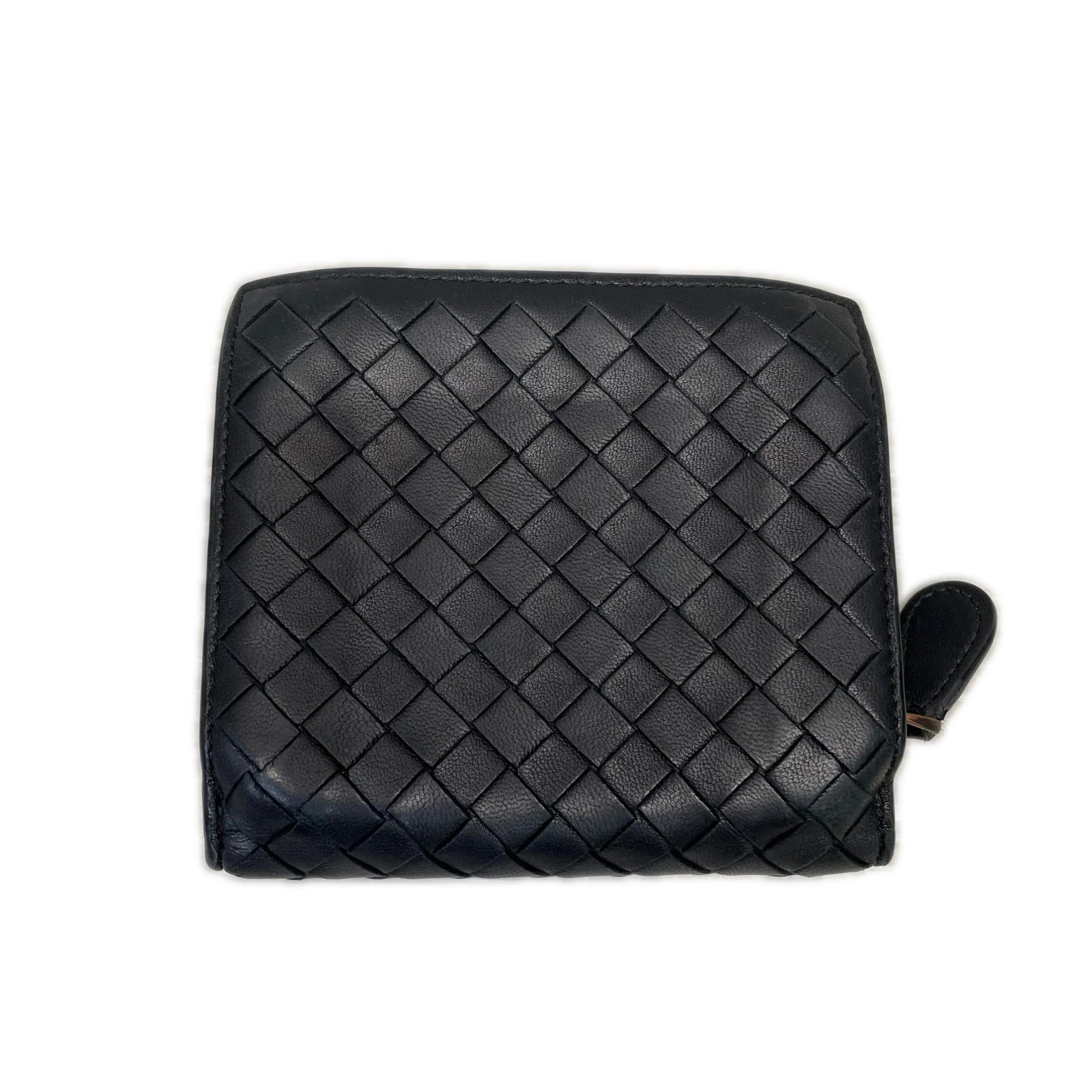 Bottega Veneta イントレチャート コンパクトウォレット 黒