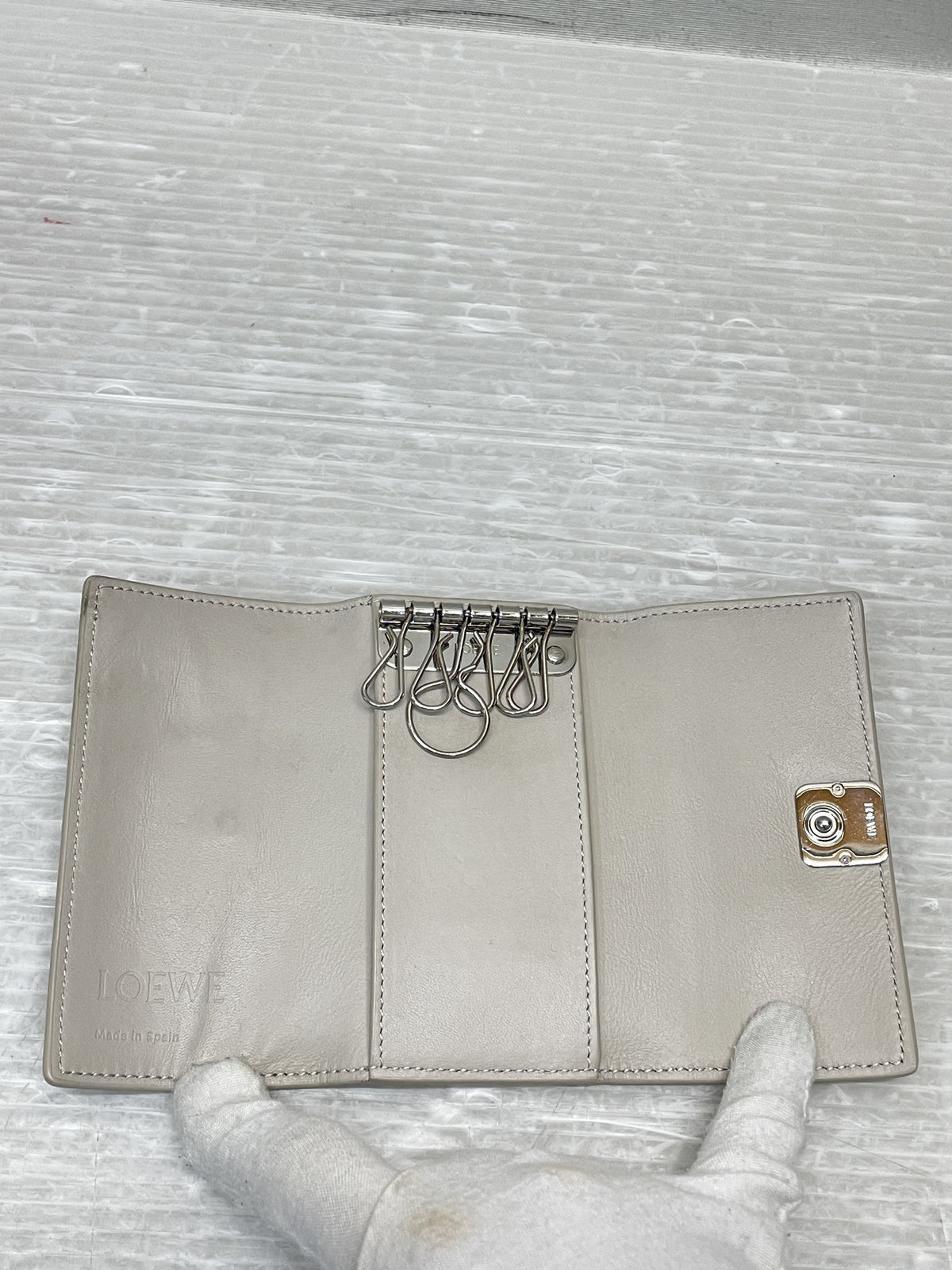 LOEWE ANAGRAM KEY CASE アナグラム 6連キーケース グレー