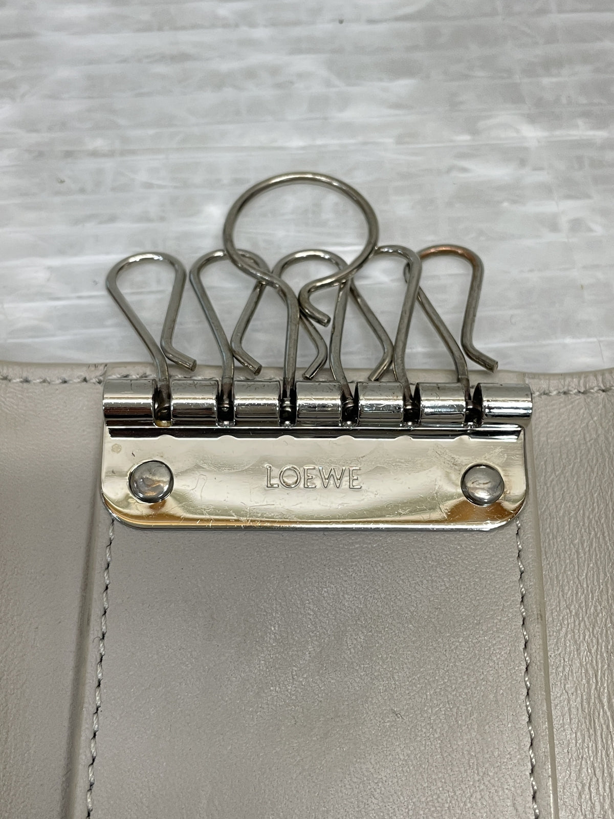 LOEWE ANAGRAM KEY CASE アナグラム 6連キーケース グレー