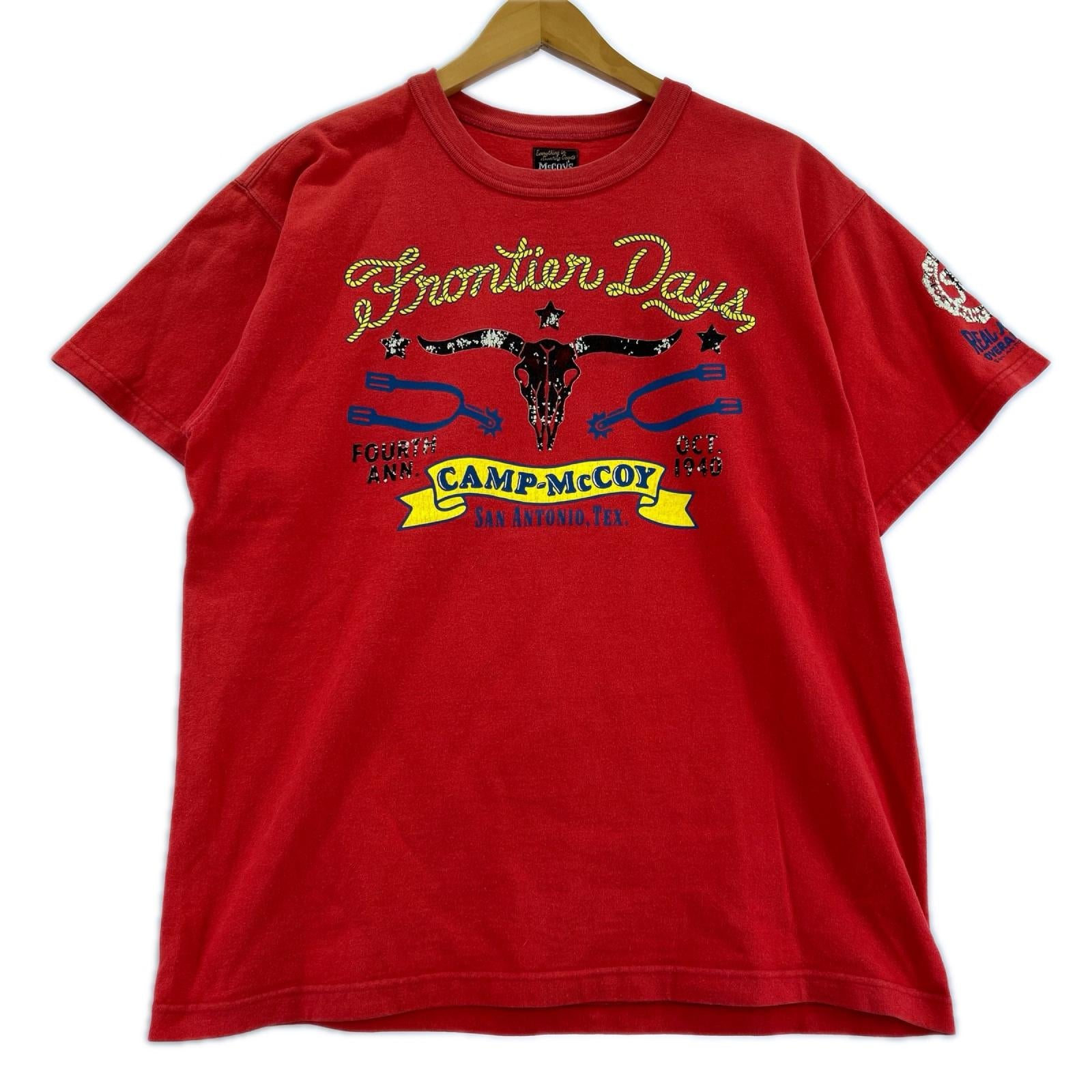半袖Ｔシャツ バッファロー スカル 赤 (44) 44 レッド