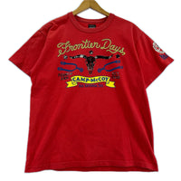半袖Ｔシャツ バッファロー スカル 赤 (44) 44 レッド