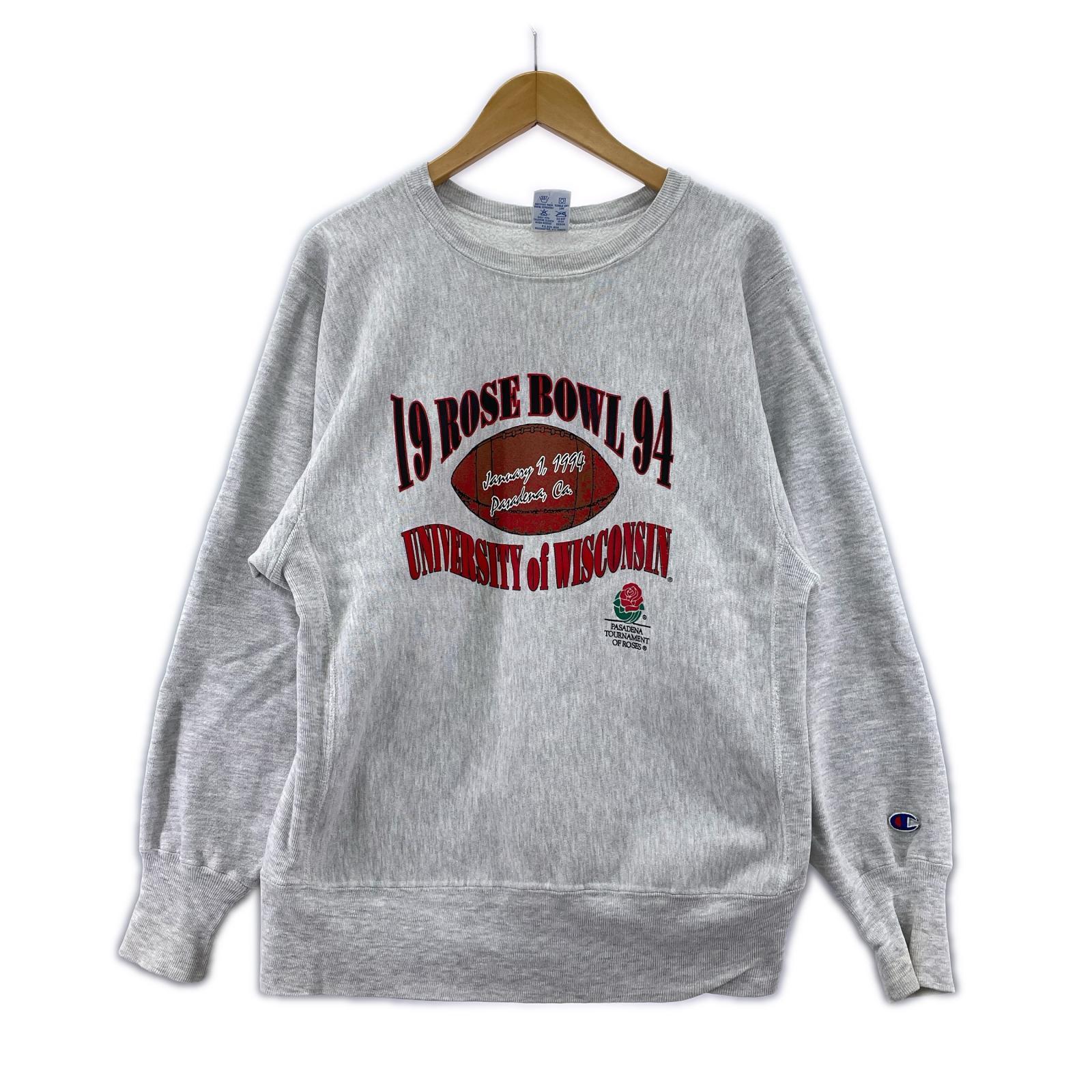 スウェット 90s REVERSE WAVE USA製 COLLEGE（L） L グレー
