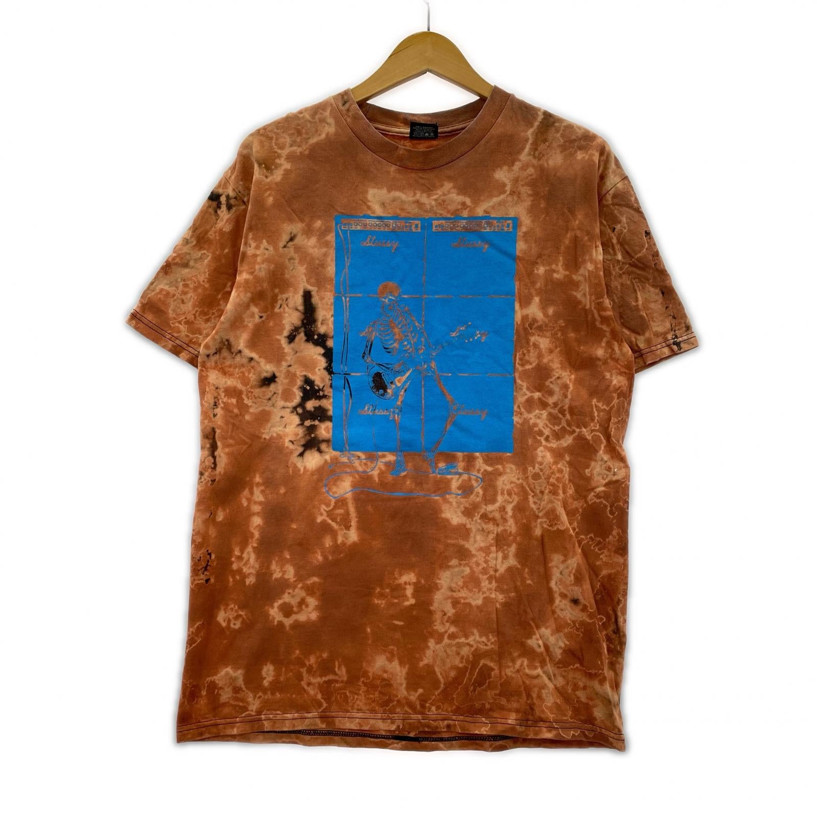 半袖Ｔシャツ STUSSY S/STee スケルトン タイダイ (M) M オレンジ