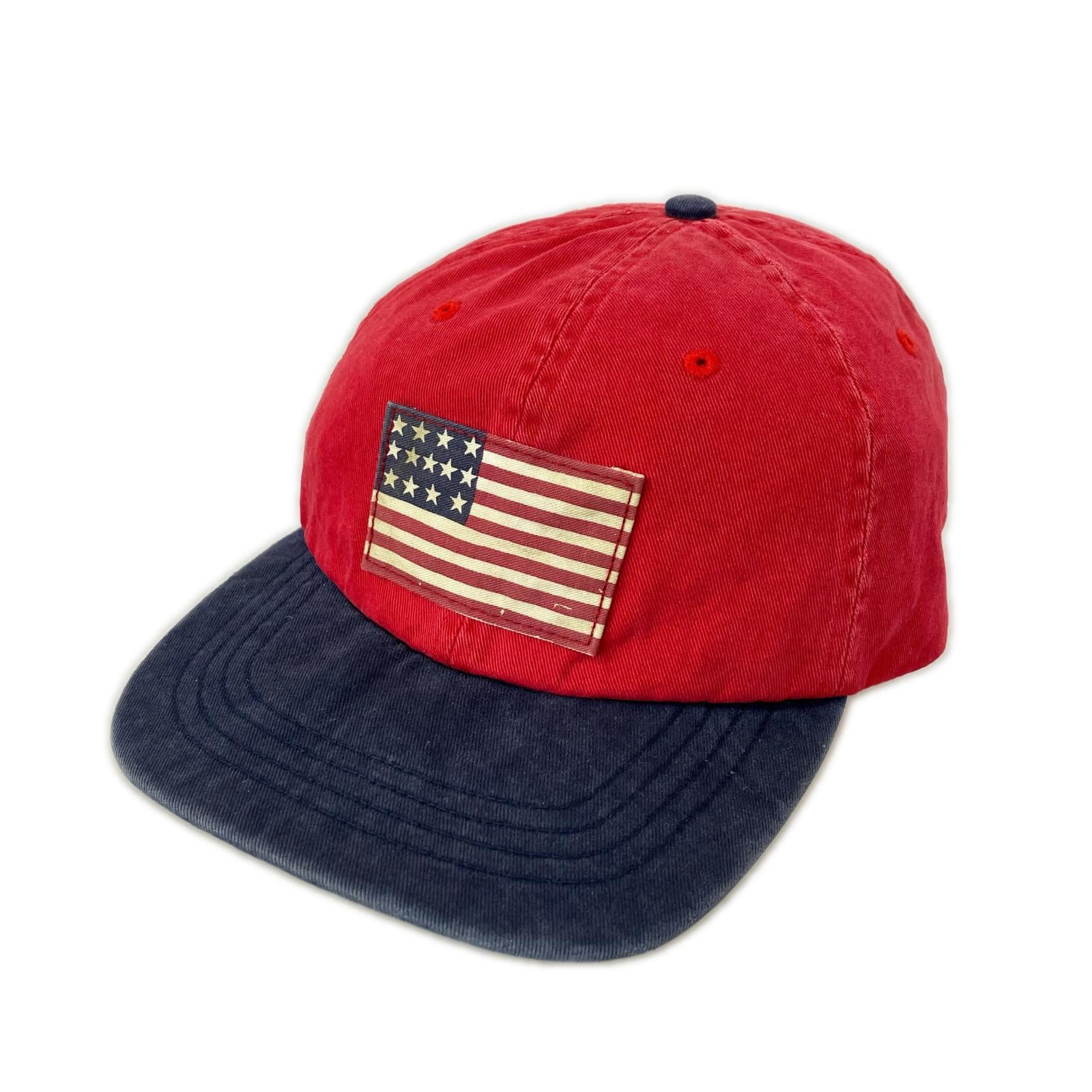 キャップ 90s アメリカ国旗 赤紺