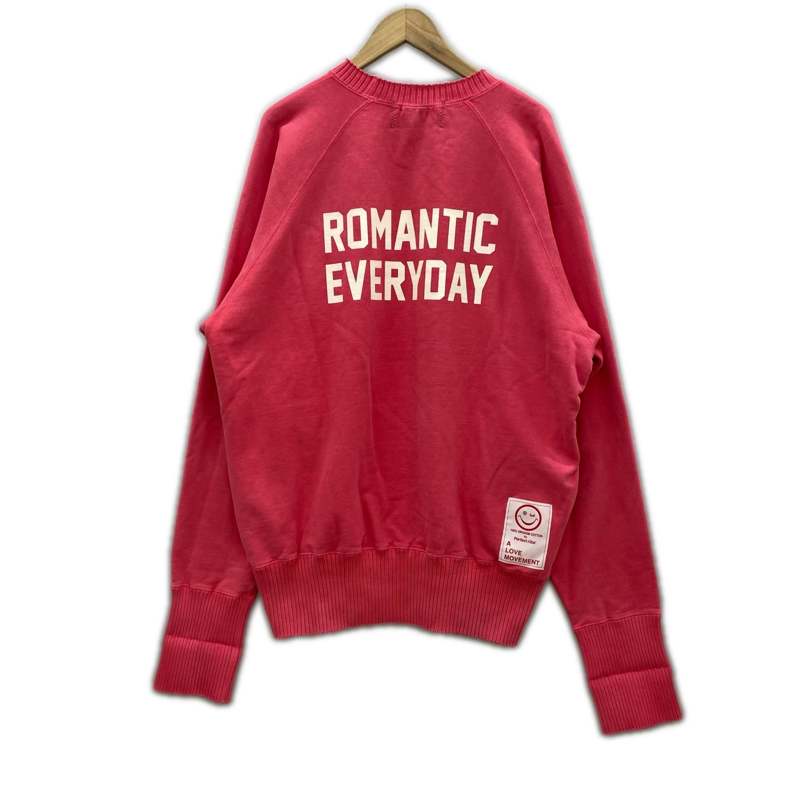 スウェット perfect ribs×A LOVE MOVEMENT ROMANTIC EVERYDAY クルーネックスウェット XL ピンク
