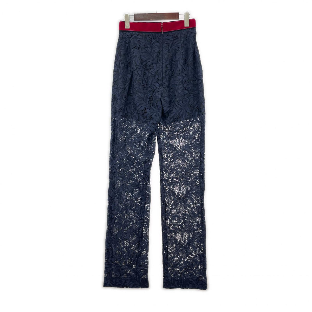 パンツ MSGM ベロアテープ レースパンツ インナーパンツ付属 40 ネイビー 40
