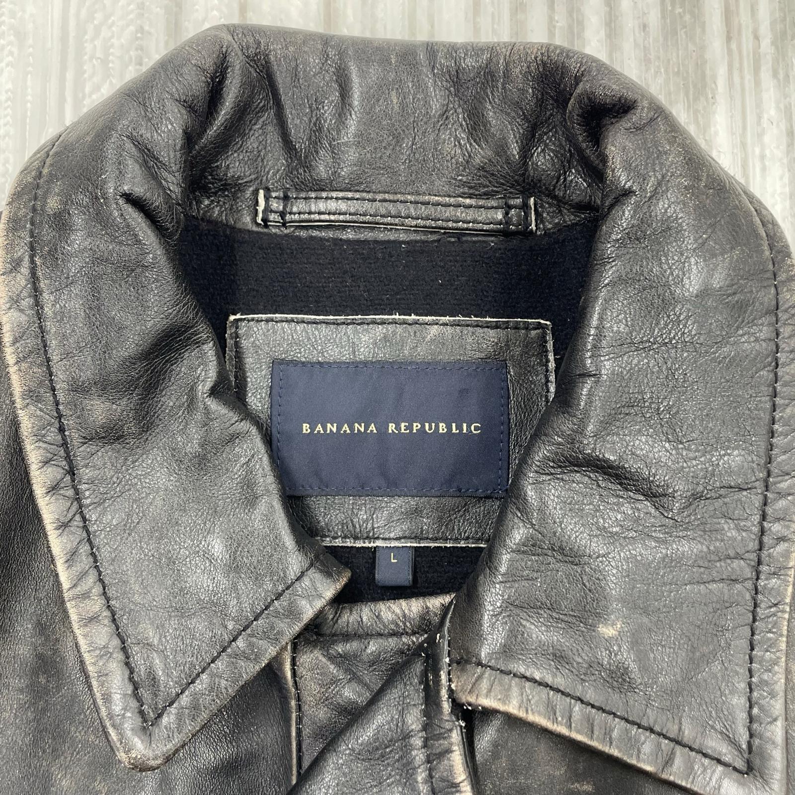 レザージャケット 00ｓ カーコート L BLK L ブラック