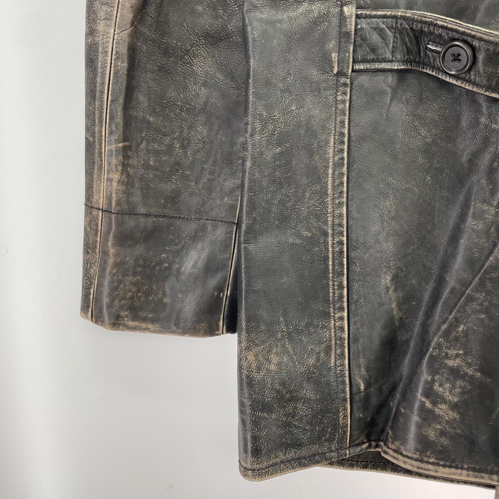レザージャケット 00ｓ カーコート L BLK L ブラック