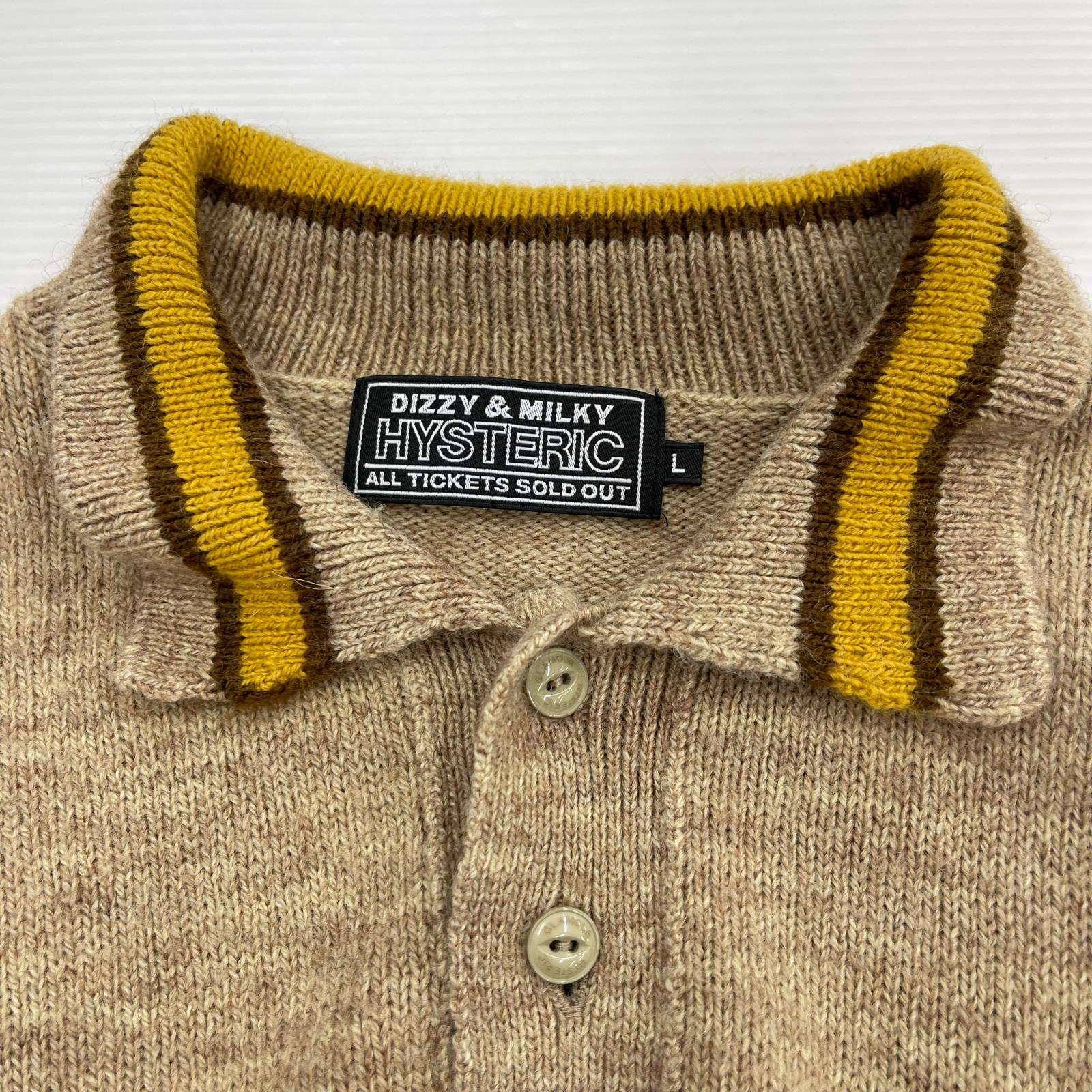 ニット L/Sニットポロ ROUND LETTERSワッペン (L) L
