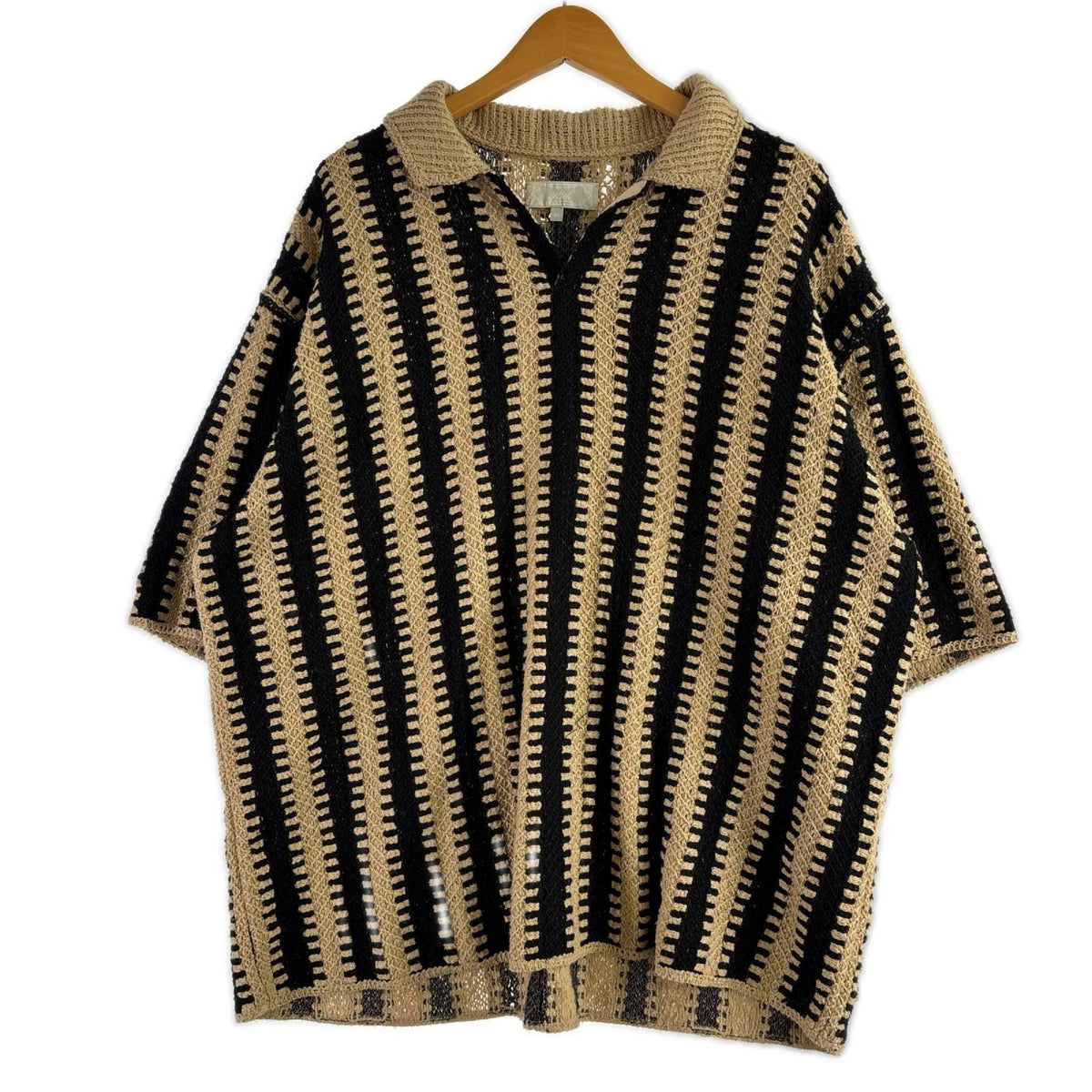 ポロシャツ KEYON CRICHET KNIT POLO ブラウン