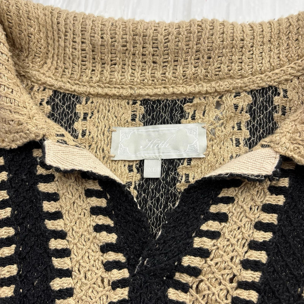 ポロシャツ KEYON CRICHET KNIT POLO ブラウン