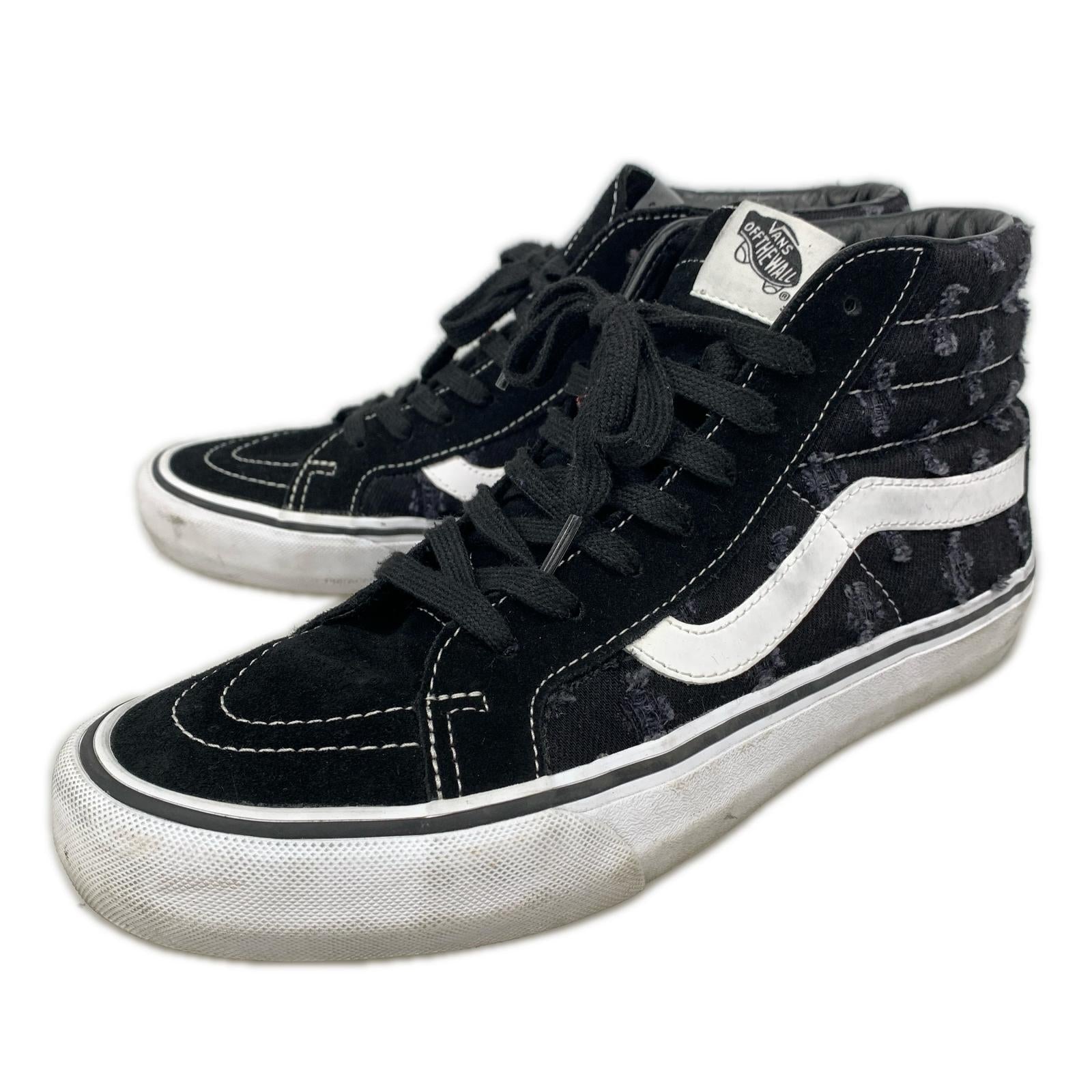 スニーカー Supreme×VANS Sk8-Hi Hole Punch Denim 28.0cm 黒 28 ブラック