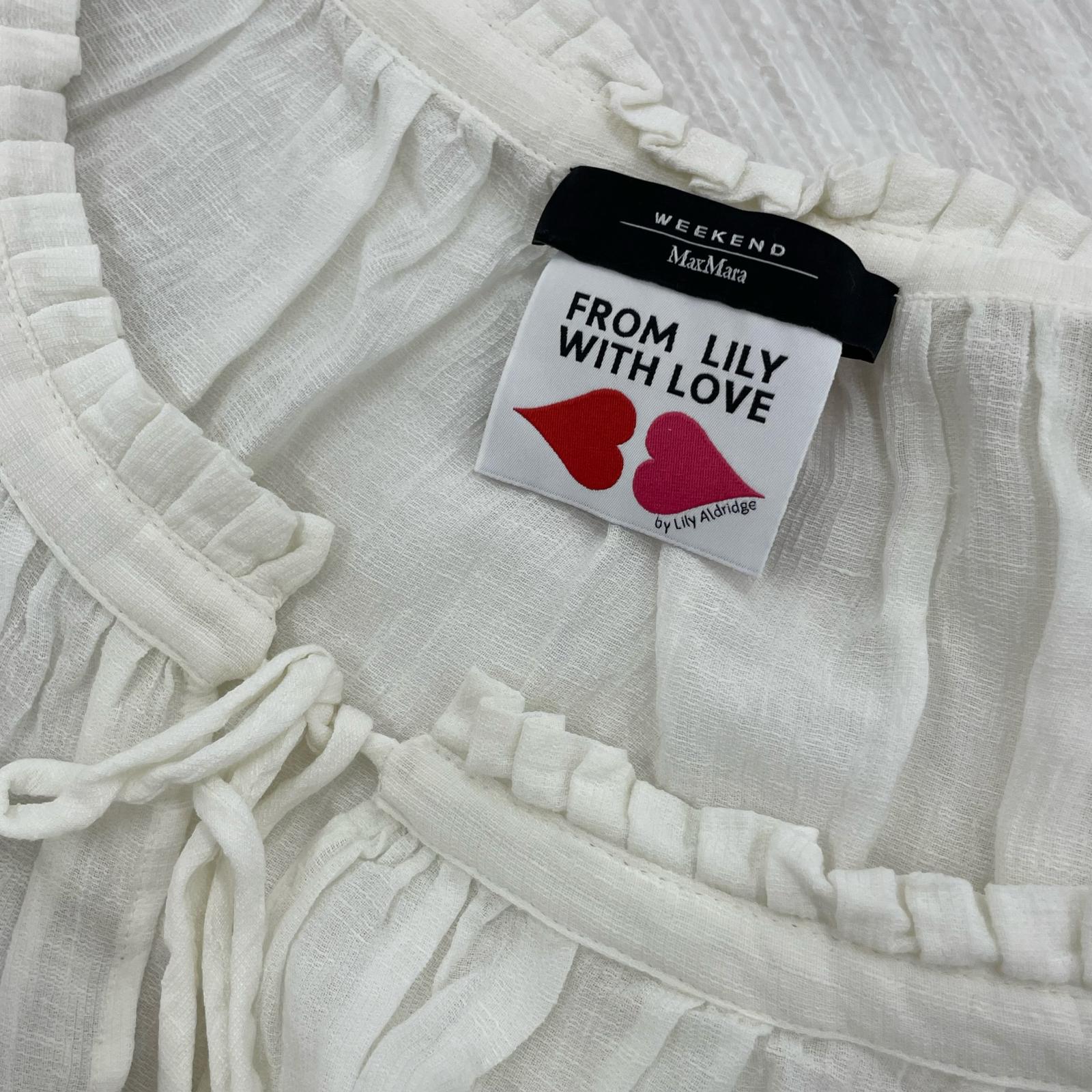 長袖シャツ 23ss/FROM LILY WITH LOVE 白 シャツ