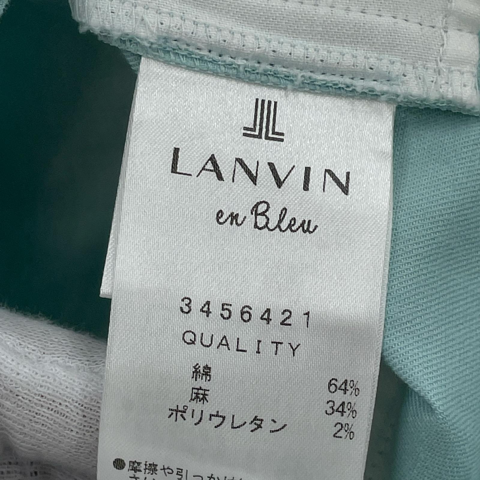 パンツ LANVIN en Bleu コットンリネンマッキンパンツ 38