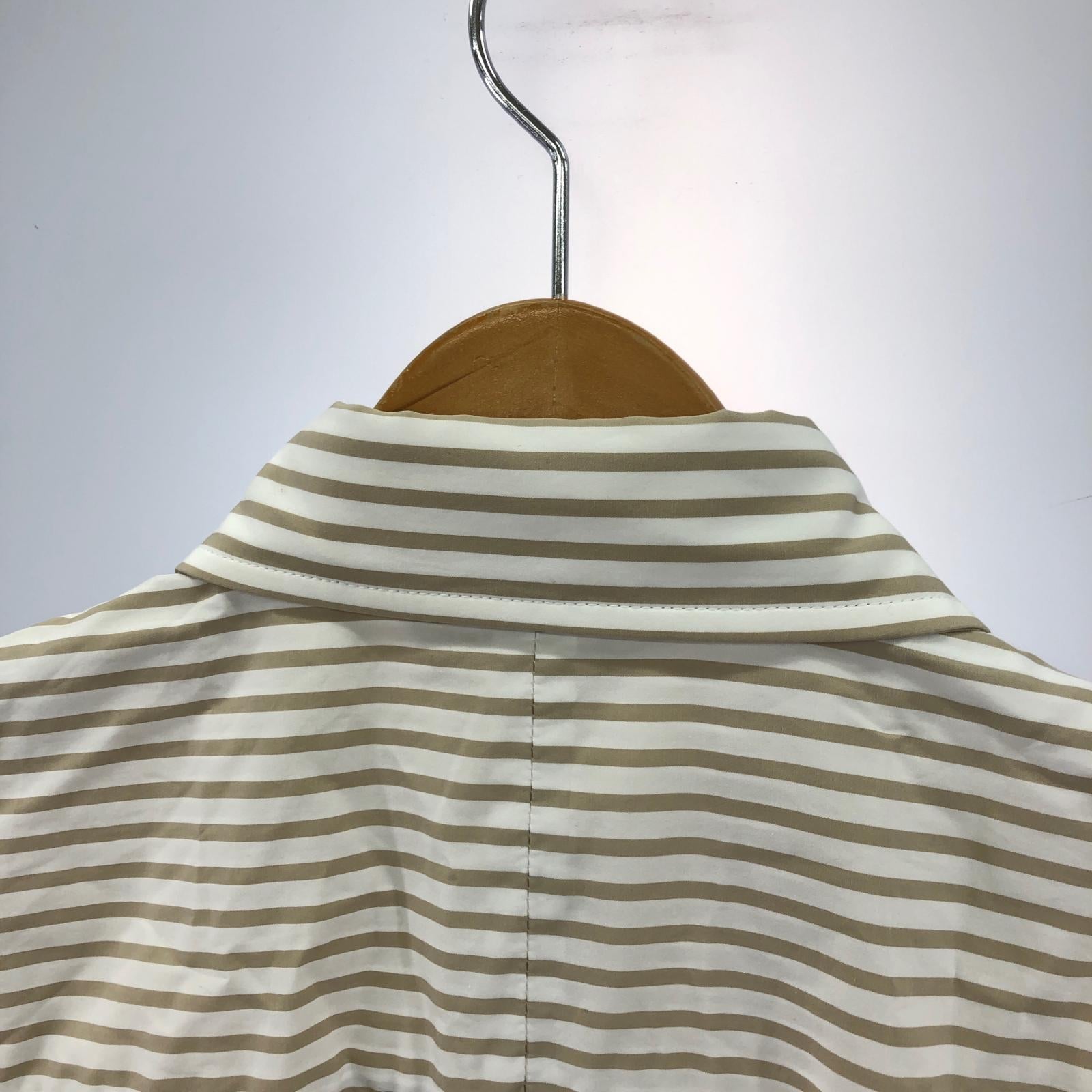 ワンピース MAX Mara ストライプシャツワンピース ベージュ