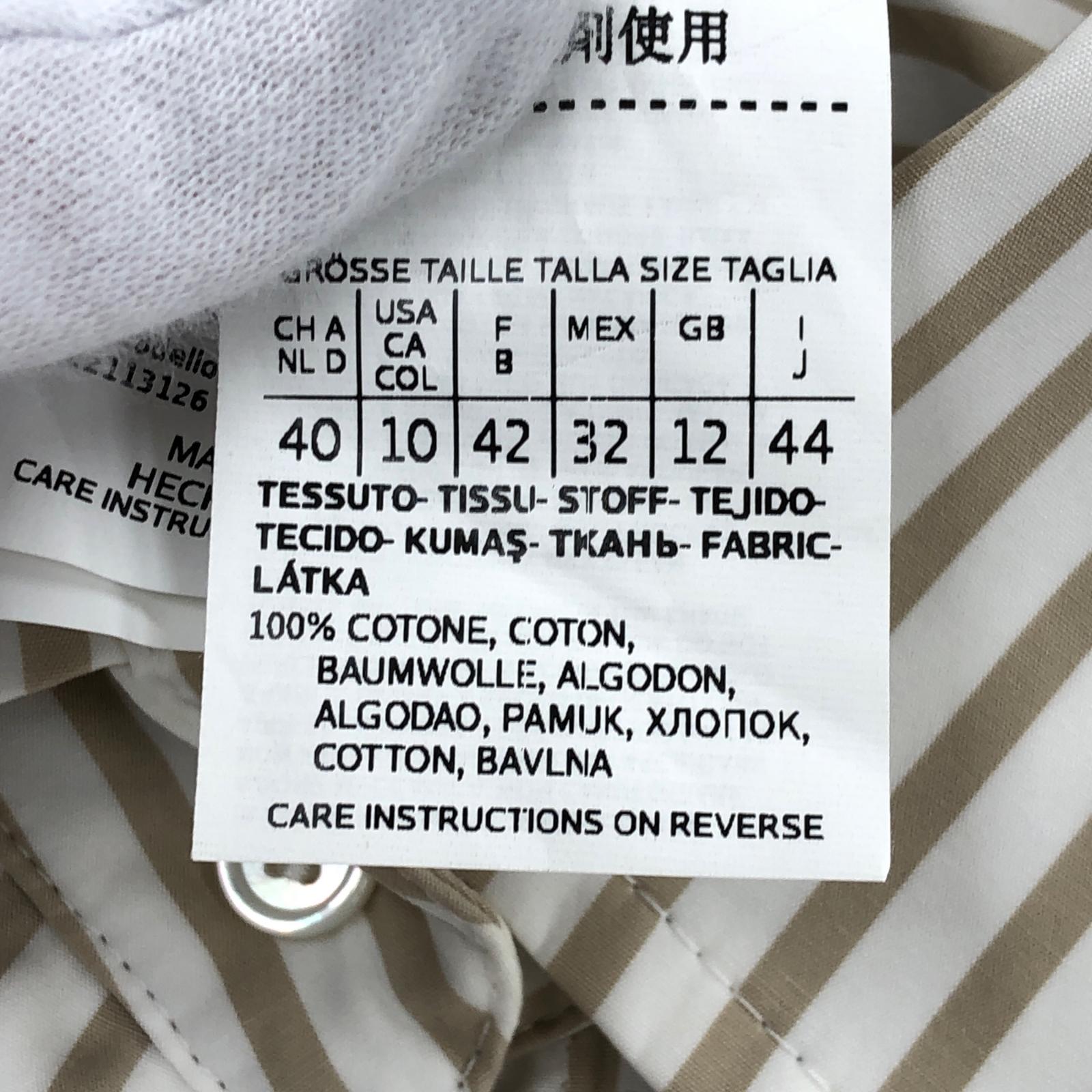 ワンピース MAX Mara ストライプシャツワンピース ベージュ