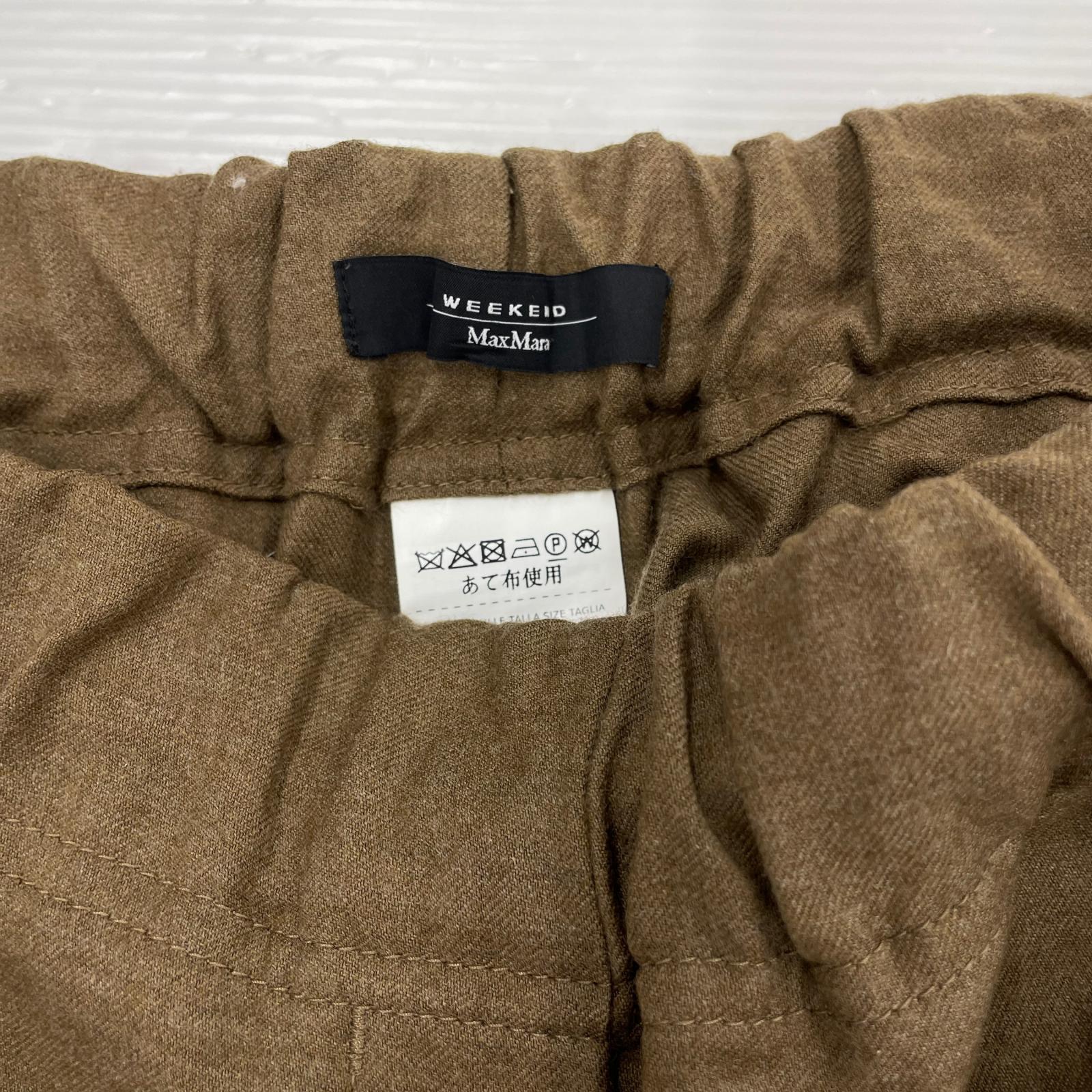 パンツ Weekend Max Mara ブラウン ウール パンツ ブラウン