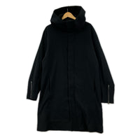 ジャケット フーディロングコート BLK L ブラック