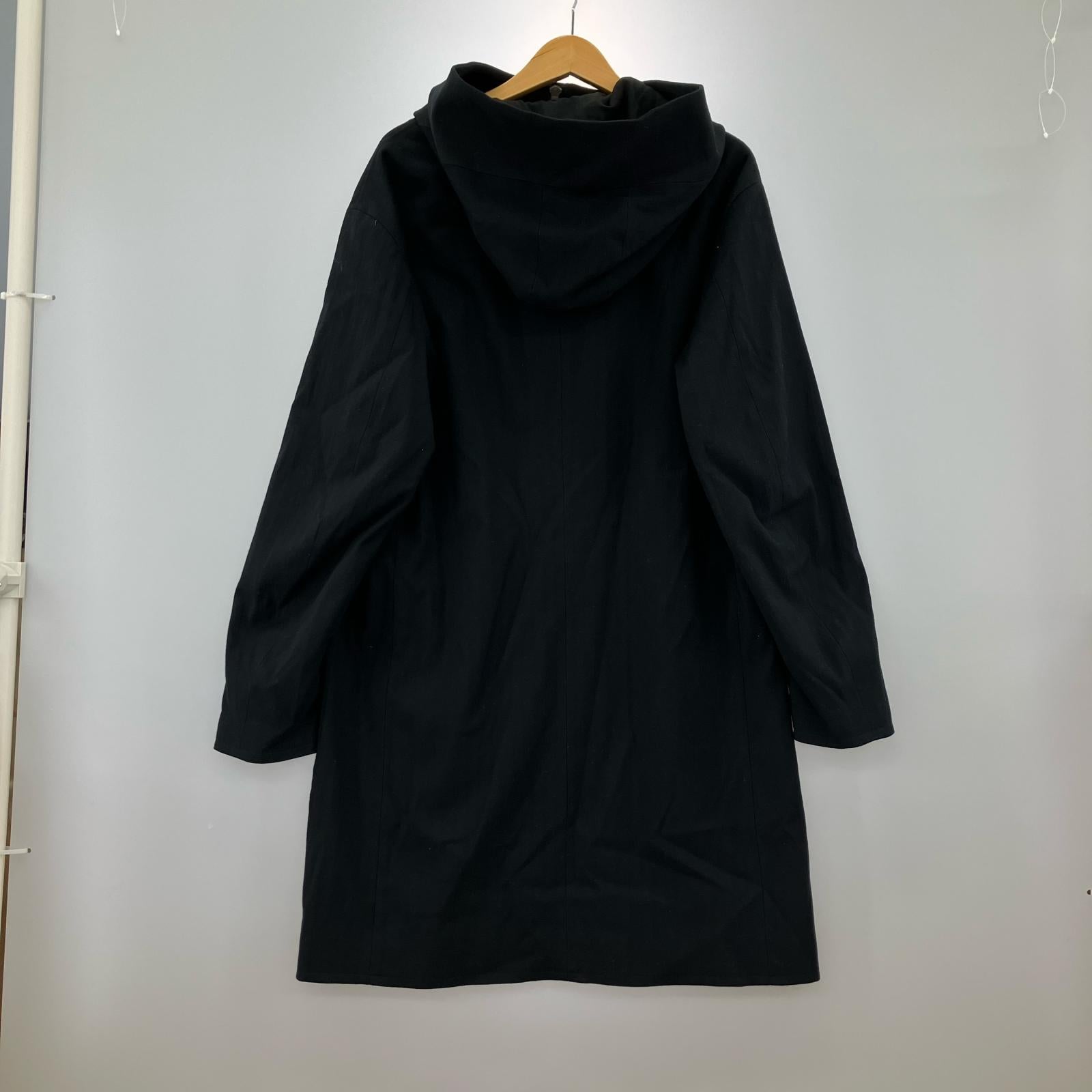 ジャケット フーディロングコート BLK L ブラック