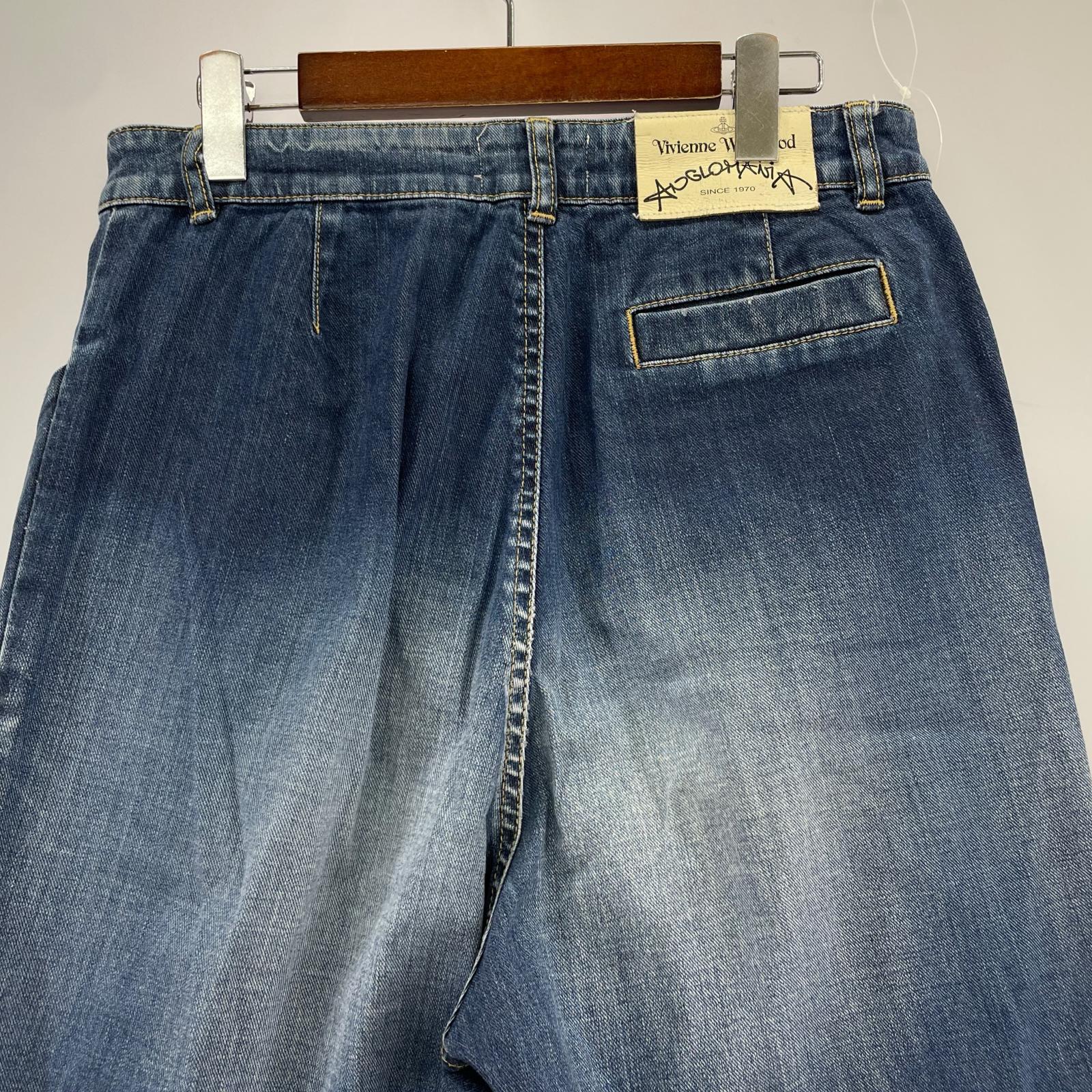 デニムパンツ サルエルデニム 40 ブルー