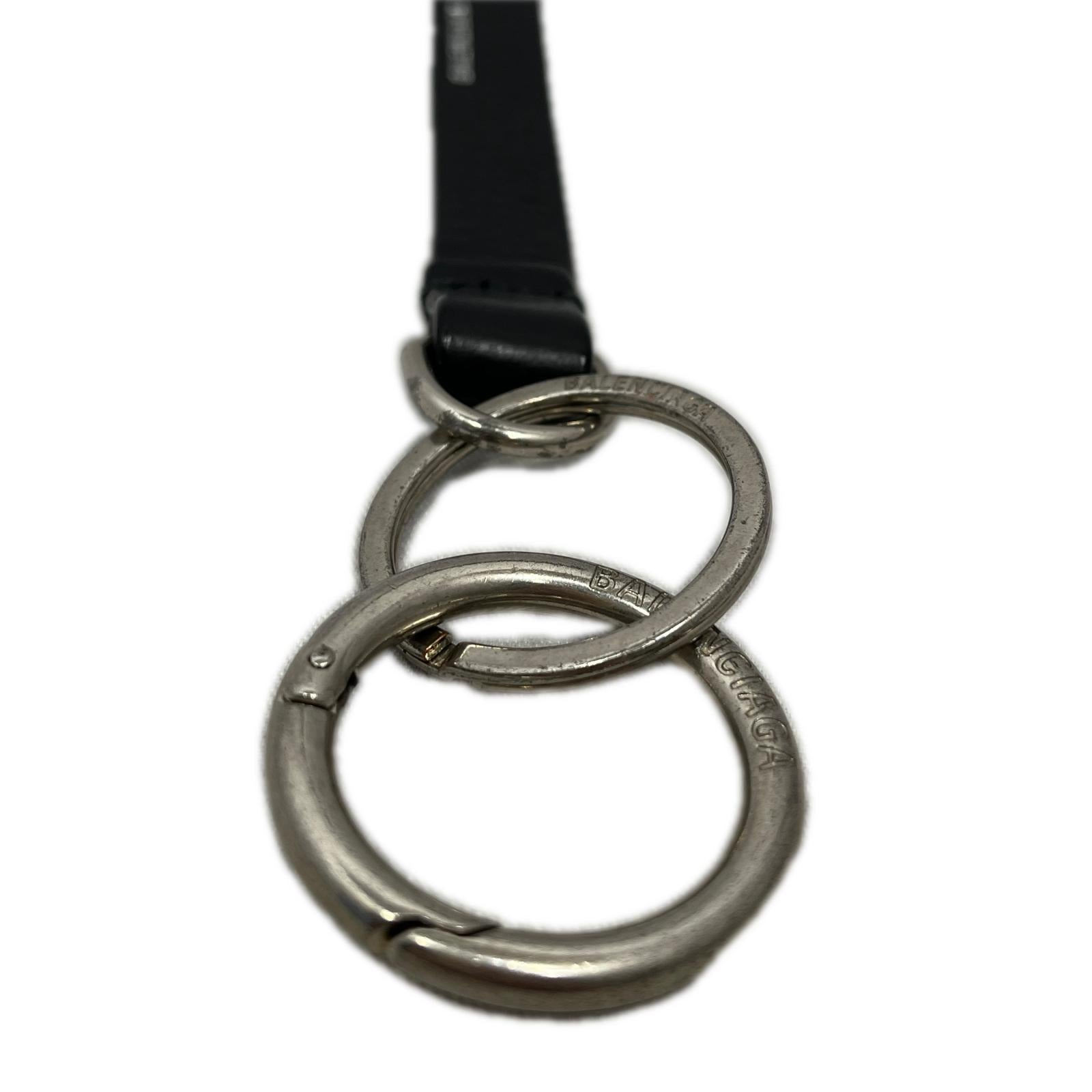 BALENCIAGA EVERYDAY KEYRING レザーキーホルダー