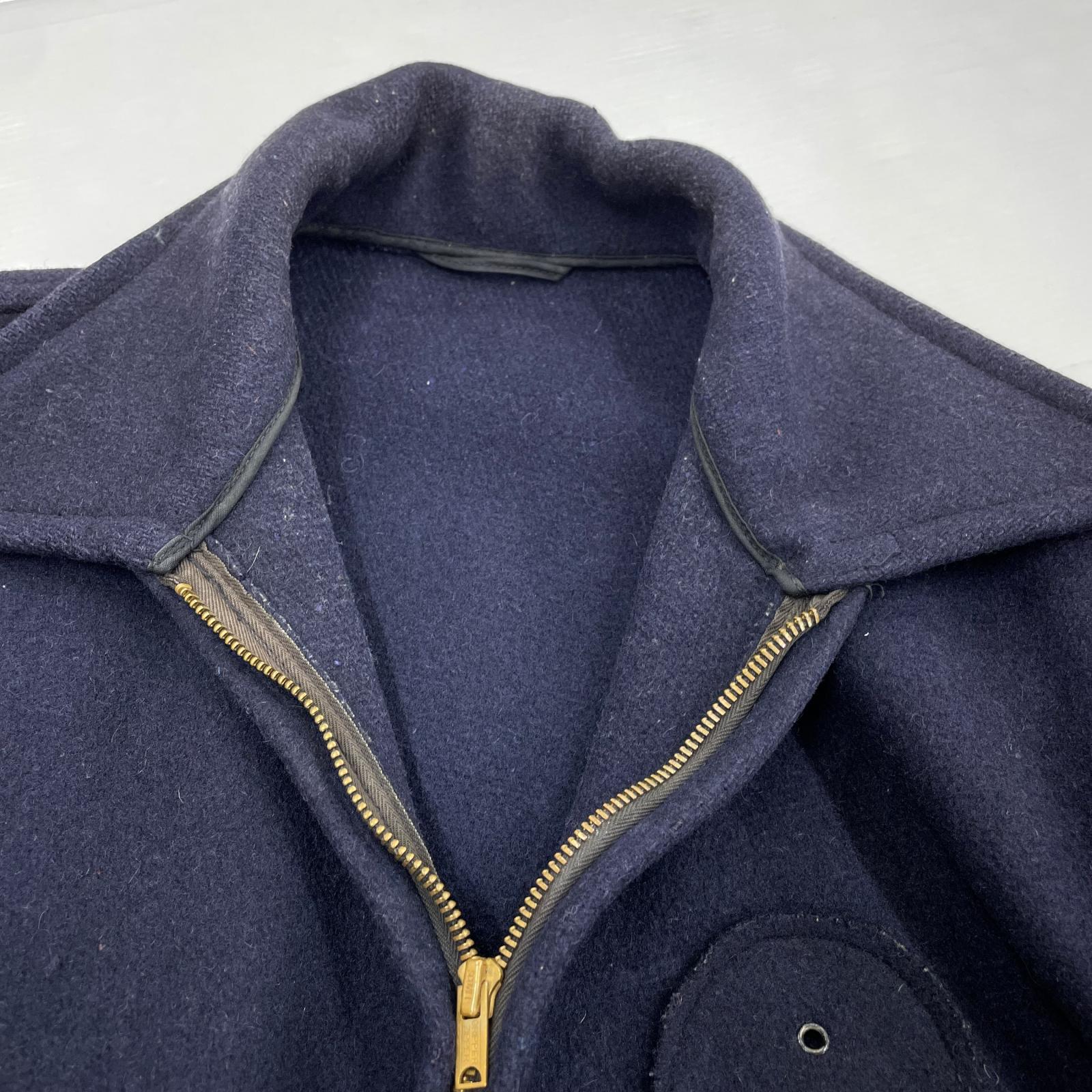 ジャケット 50s ウール スポーツジャケット ネイビー