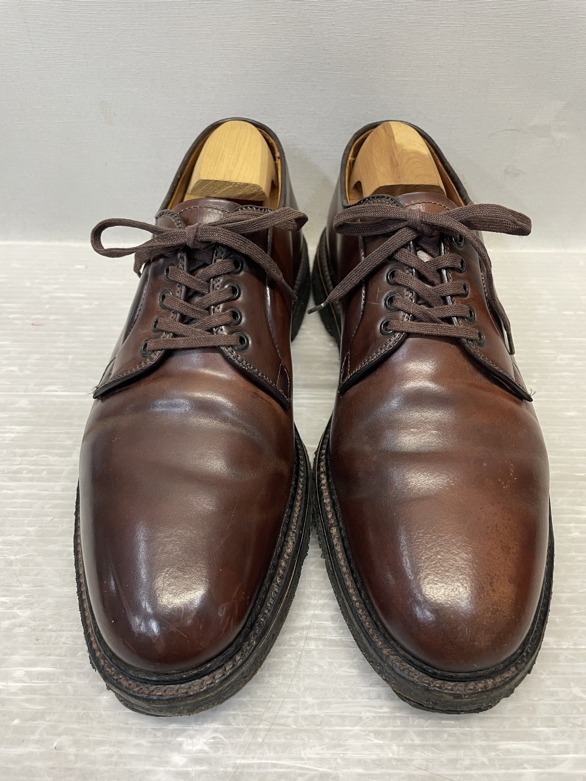 シューズ ALDEN BEAMS別注 9903 コードバン プレーントゥレザーシューズ 8 1/2D ブラウン