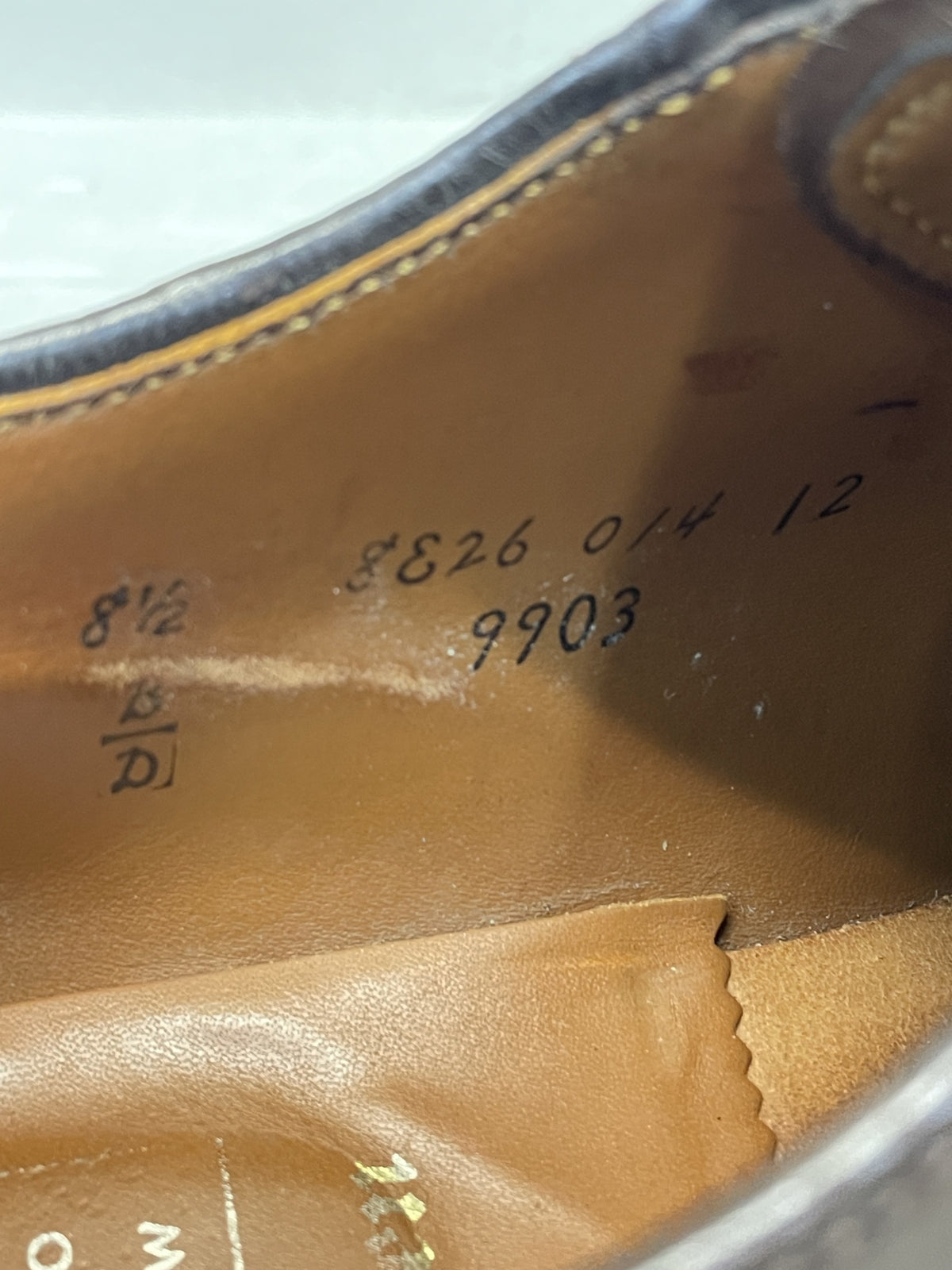 シューズ ALDEN BEAMS別注 9903 コードバン プレーントゥレザーシューズ 8 1/2D ブラウン