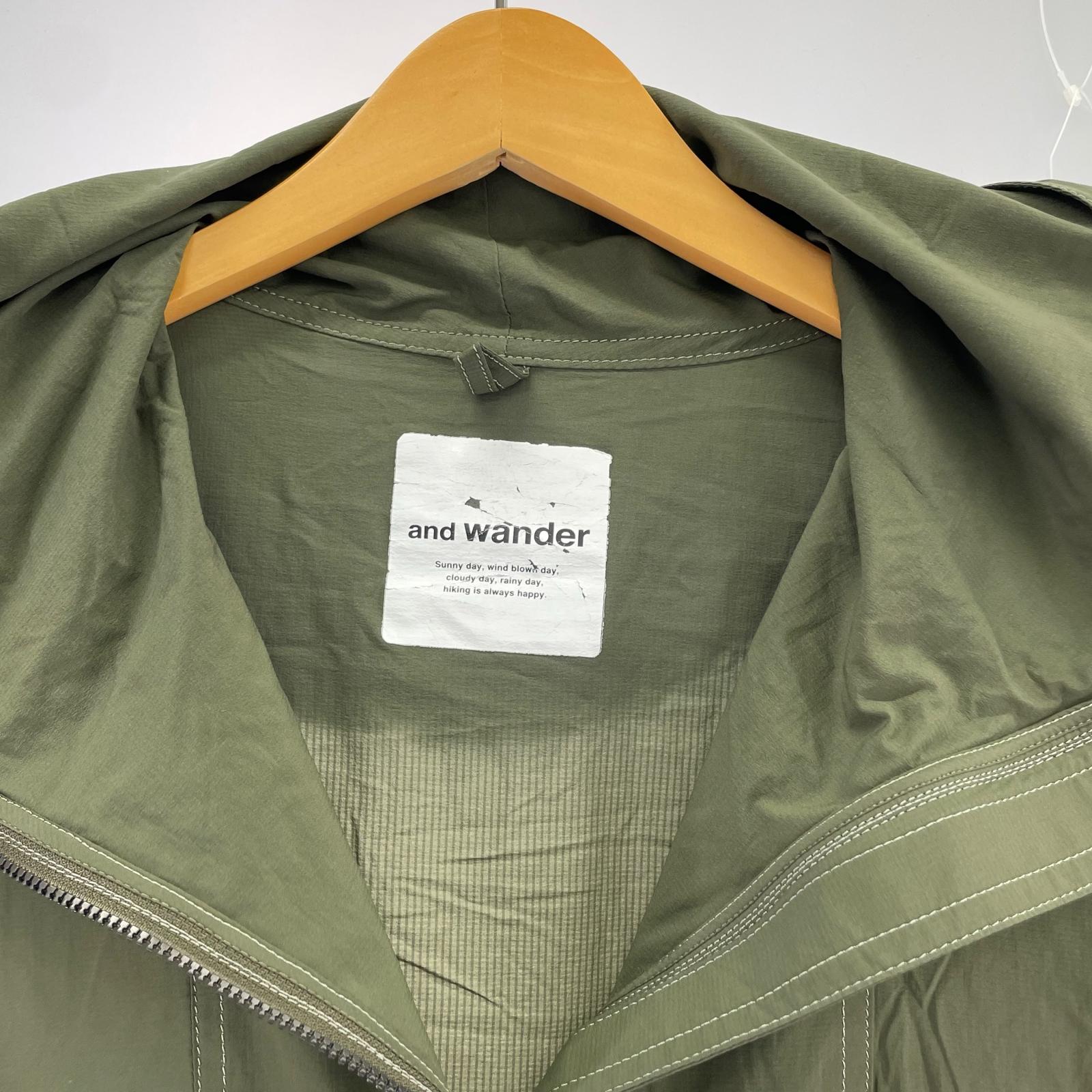 ジャケット and wander PERTEX wind jacket ソフトシェルジャケット 4 オリーブ 4