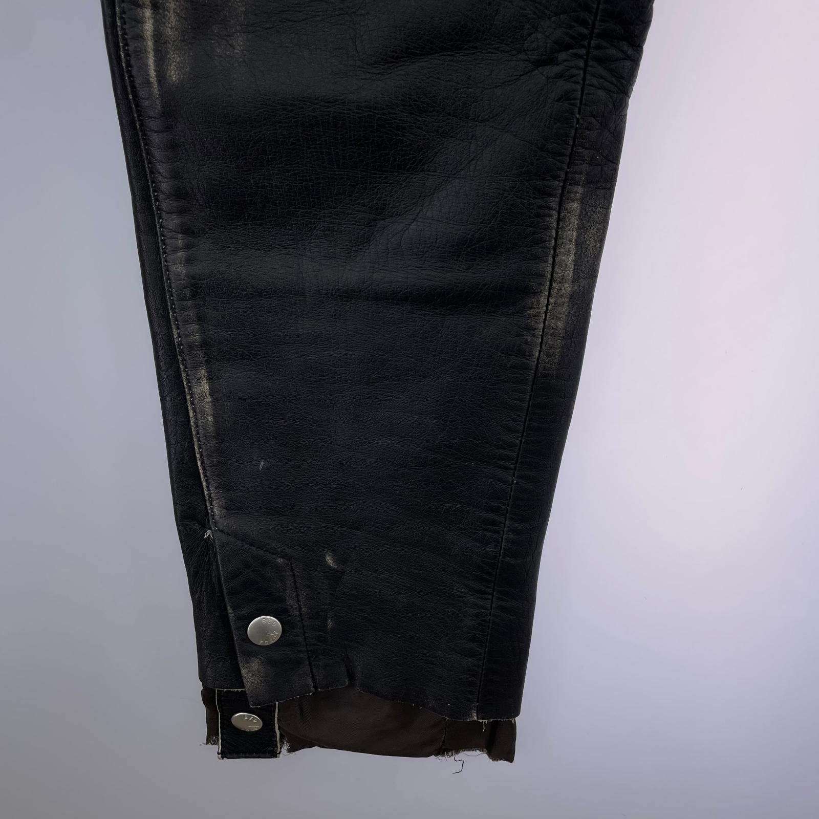 パンツ BED J.W. FORD 18AW Layered pants ver.1 レザーパンツ 1 ブラック ブラック