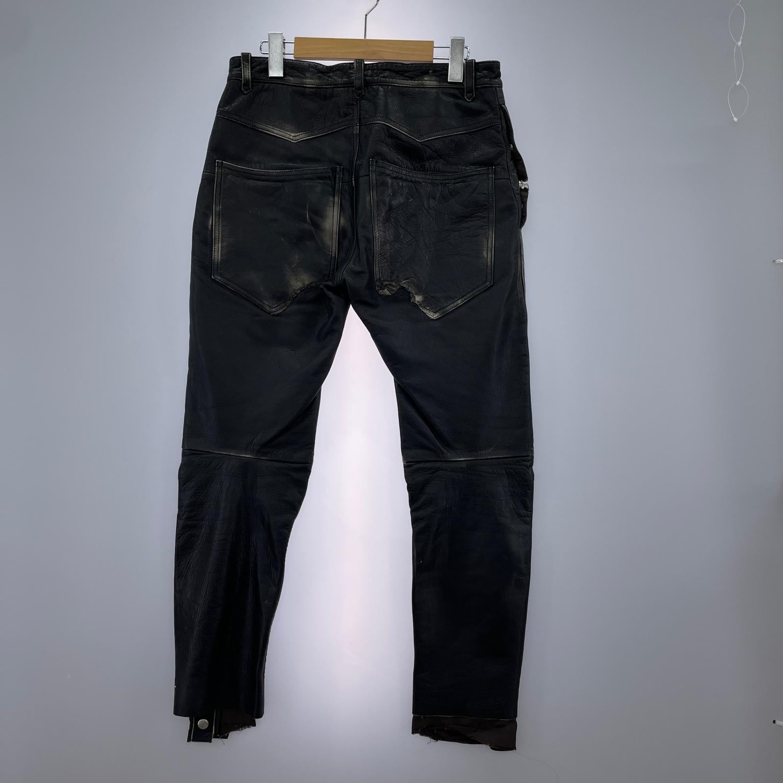 パンツ BED J.W. FORD 18AW Layered pants ver.1 レザーパンツ 1 ブラック ブラック