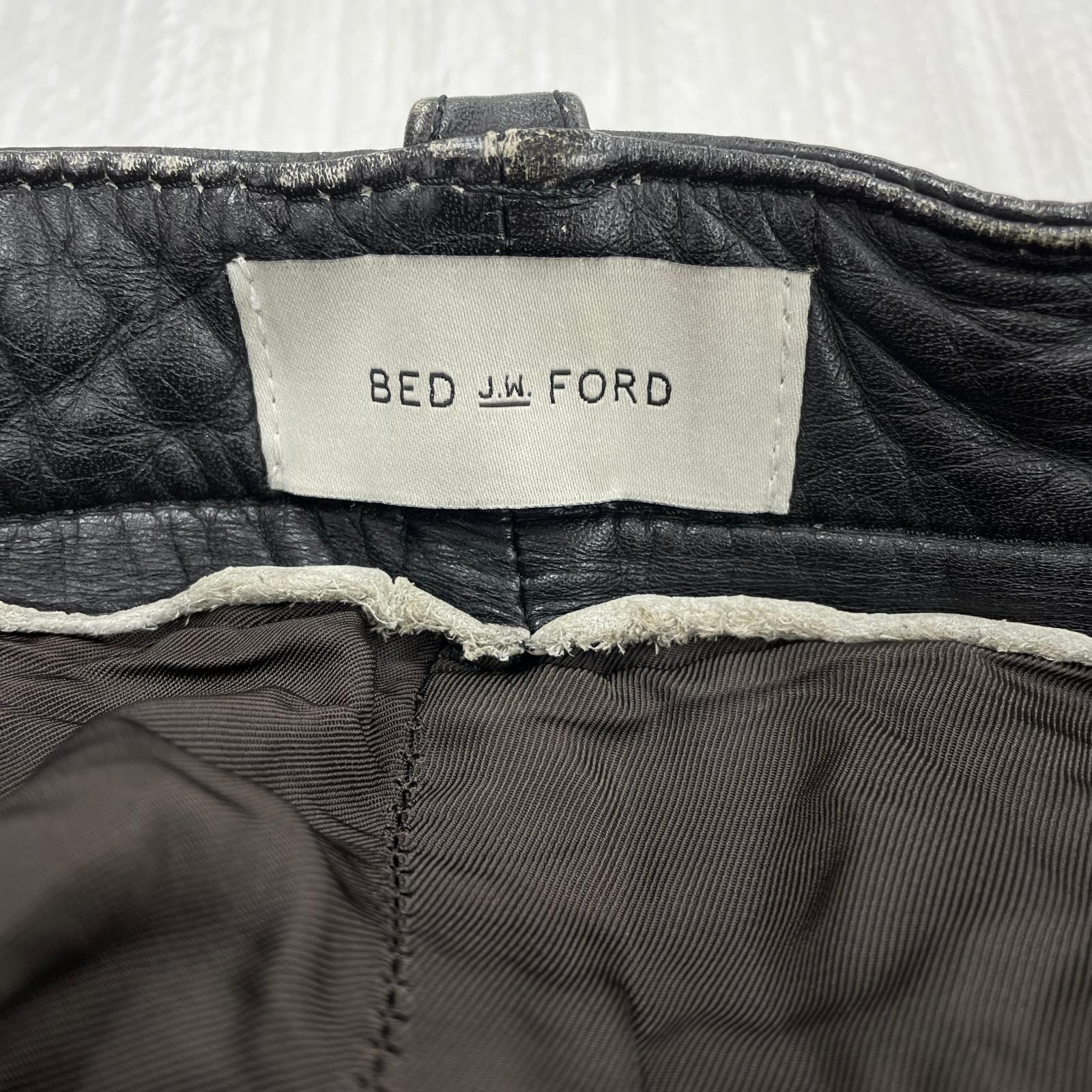 パンツ BED J.W. FORD 18AW Layered pants ver.1 レザーパンツ 1 ブラック ブラック