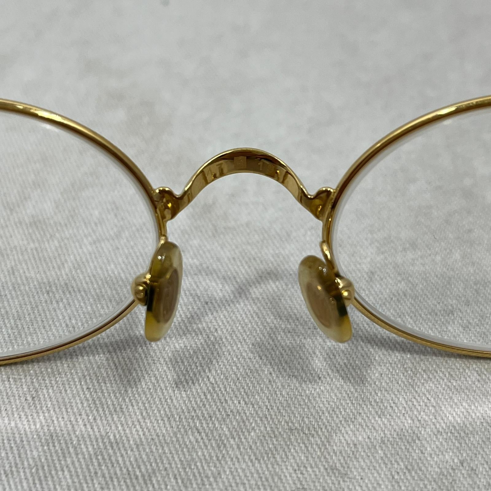 Cartier ヴィンテージ オーバルフレームメガネ ゴールドカラー