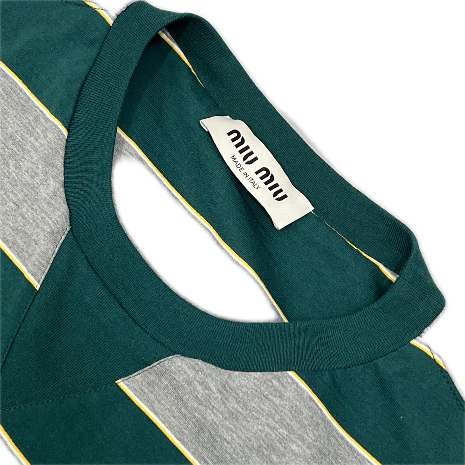 miumiu/MJLA39/ストライプジャージー/スウェットシャツ/XS