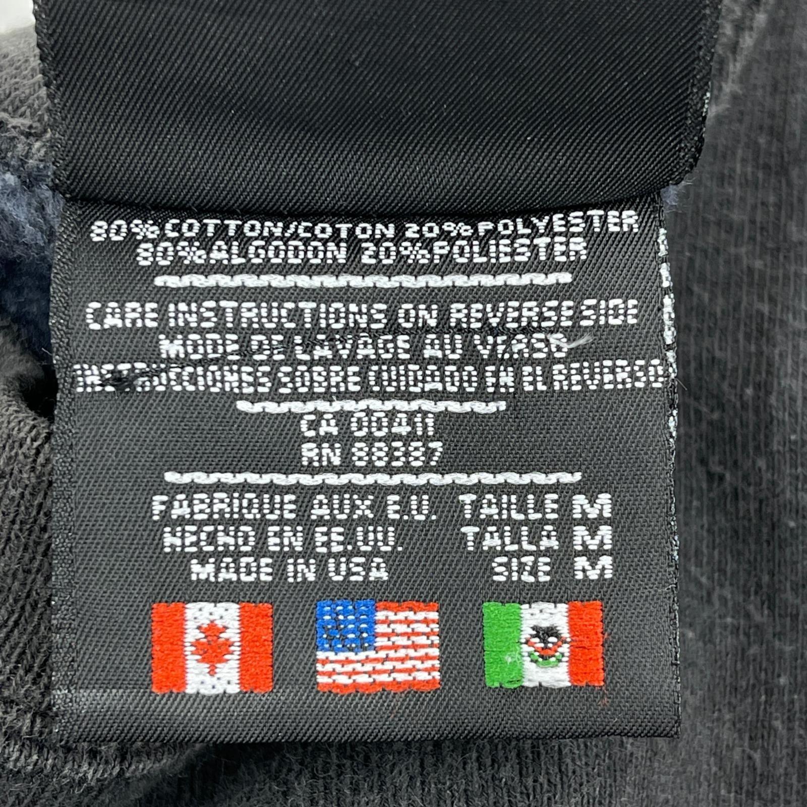 スウェット adidas 80~90s 万国旗タグ トレフォイル刺繍スウェット M ブラック M ブラック