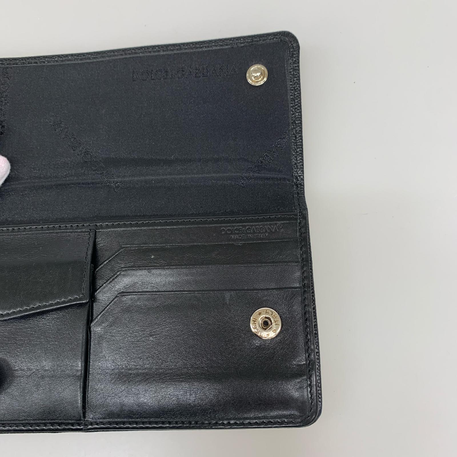 長財布 DGロゴ レザー 長財布 黒 ブラック