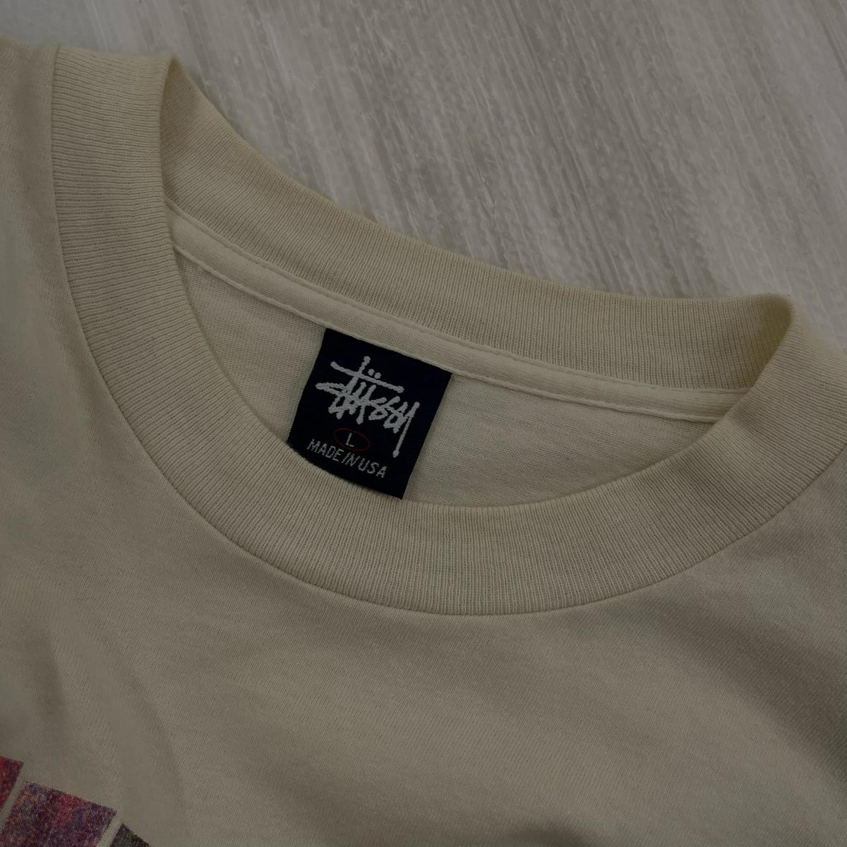 半袖Ｔシャツ 紺タグ USA製 ロゴ L ベージュ L ベージュ