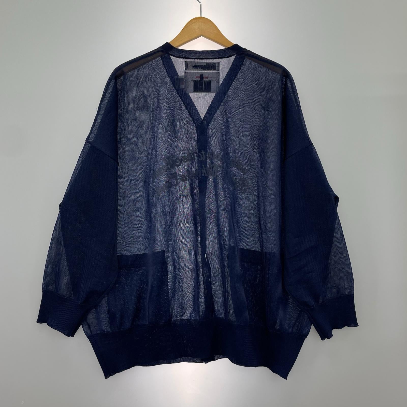 カーディガン DAIRIKU Letter Skeleton Cardigan L ネイビー