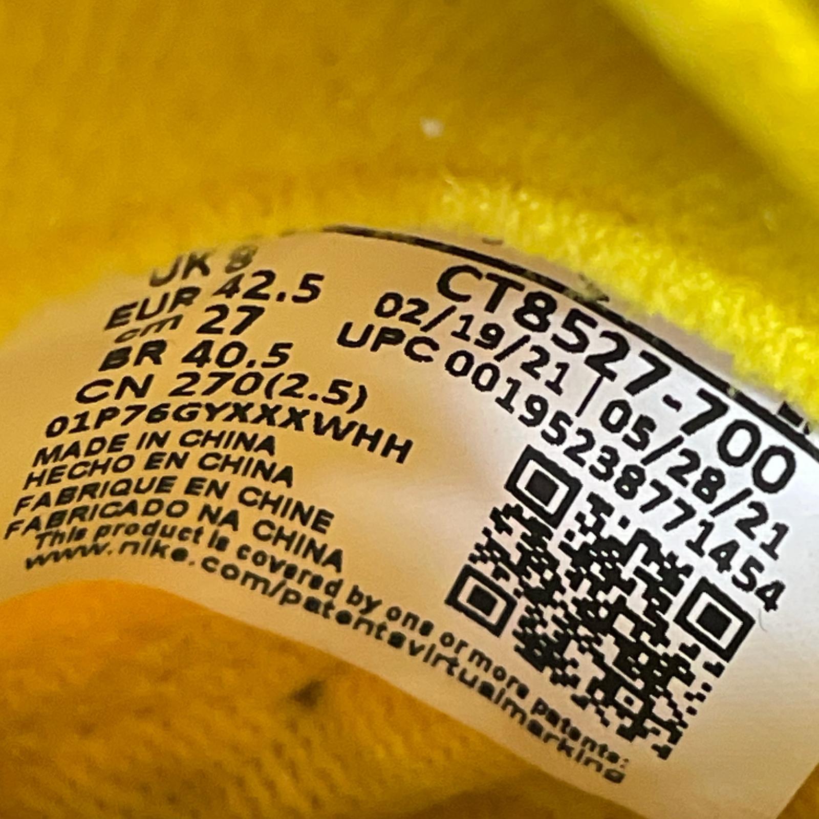 スニーカー AIR JORDAN 4 TOUR YELLOW LIGHTNING 27cm (US9 UK8 1/2 EU44) イエロー
