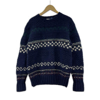 ニット HAND KNIT ノルディック柄 (M) ネイビー M ネイビー