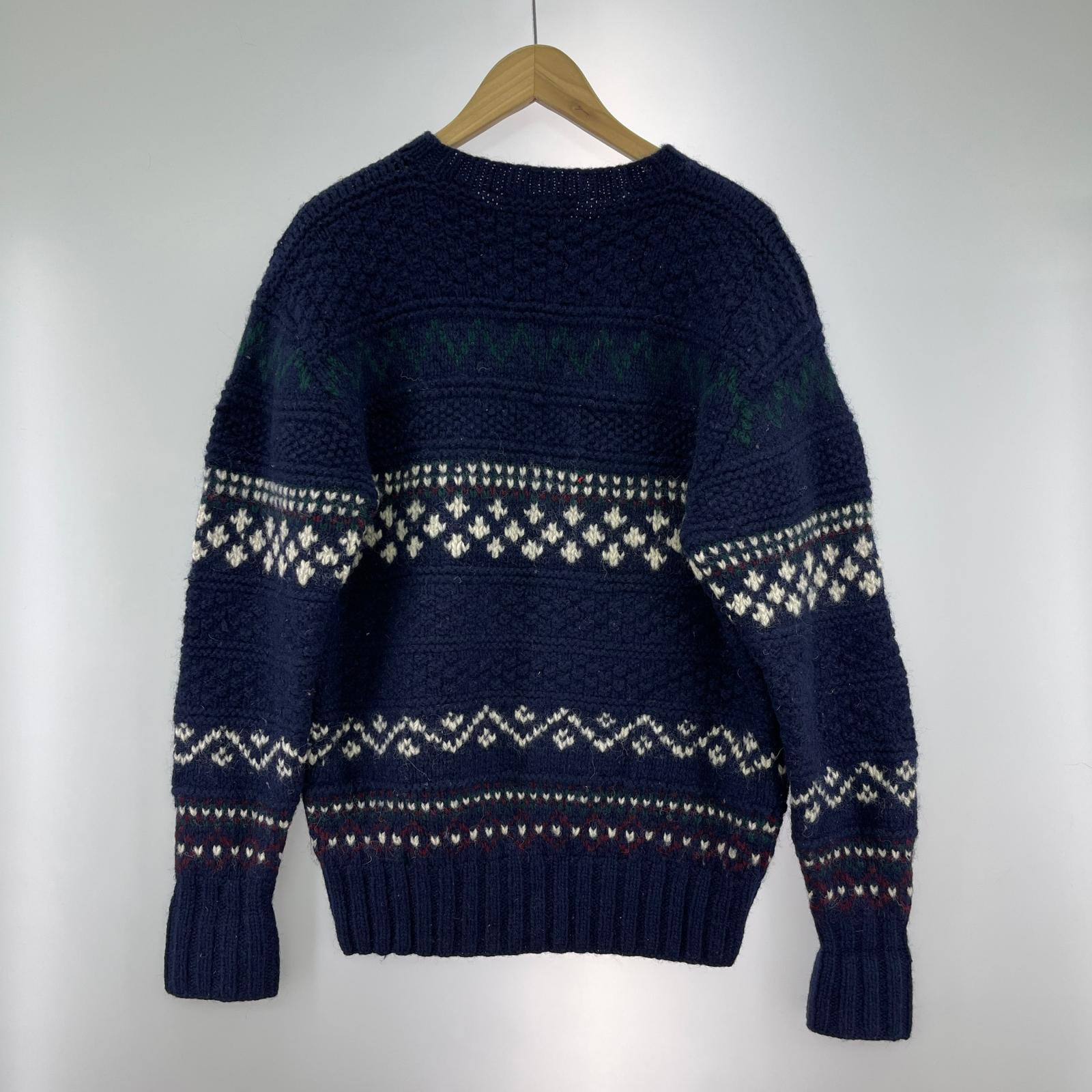 ニット HAND KNIT ノルディック柄 (M) ネイビー M ネイビー