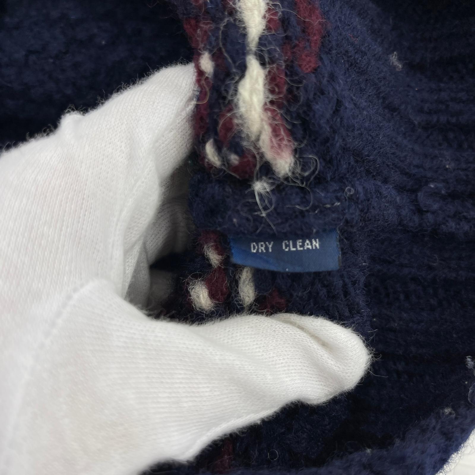 ニット HAND KNIT ノルディック柄 (M) ネイビー M ネイビー